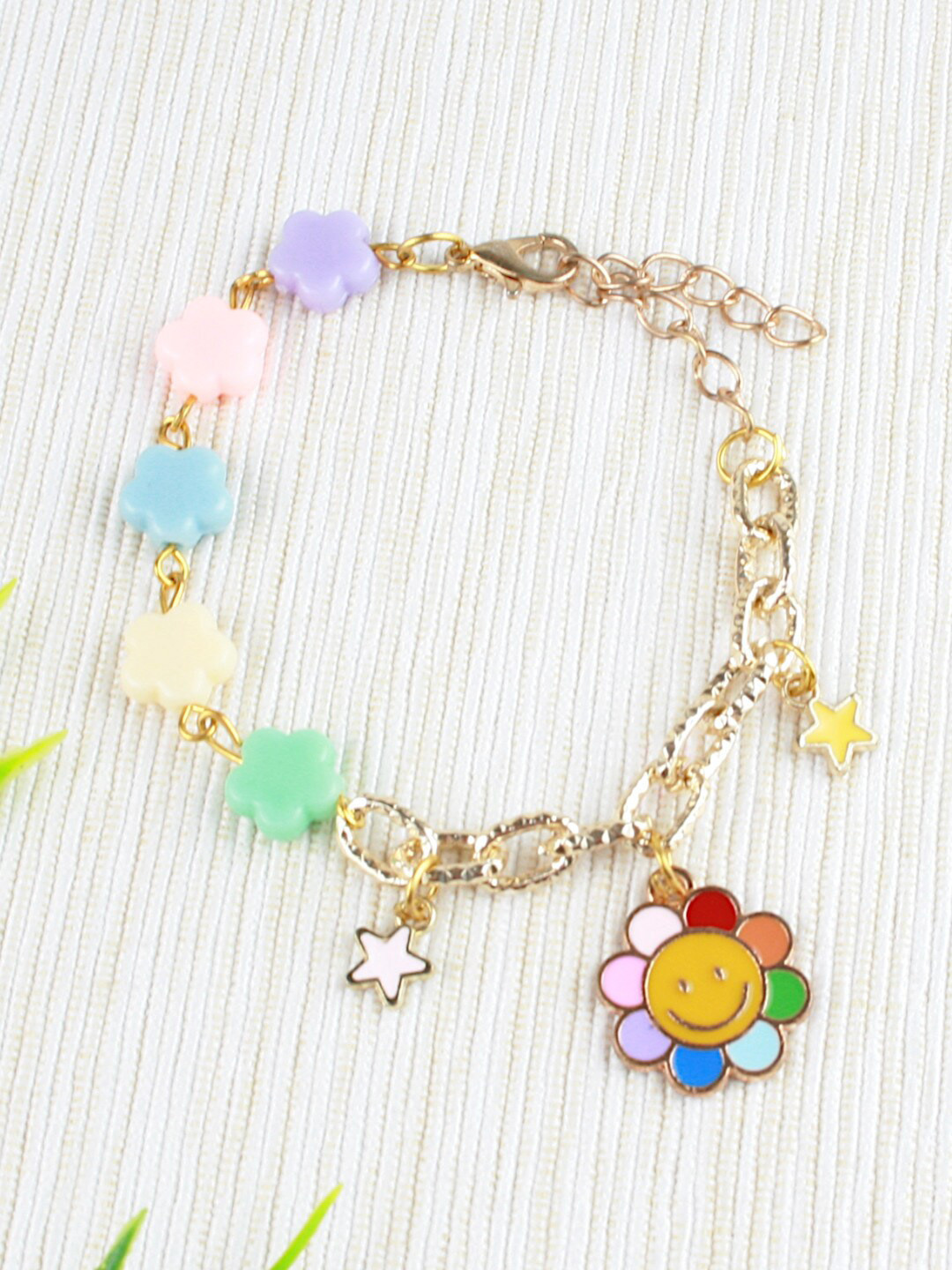 

Asthetika Kids Girls Gold-Toned & Blue Brass-Plated Chain