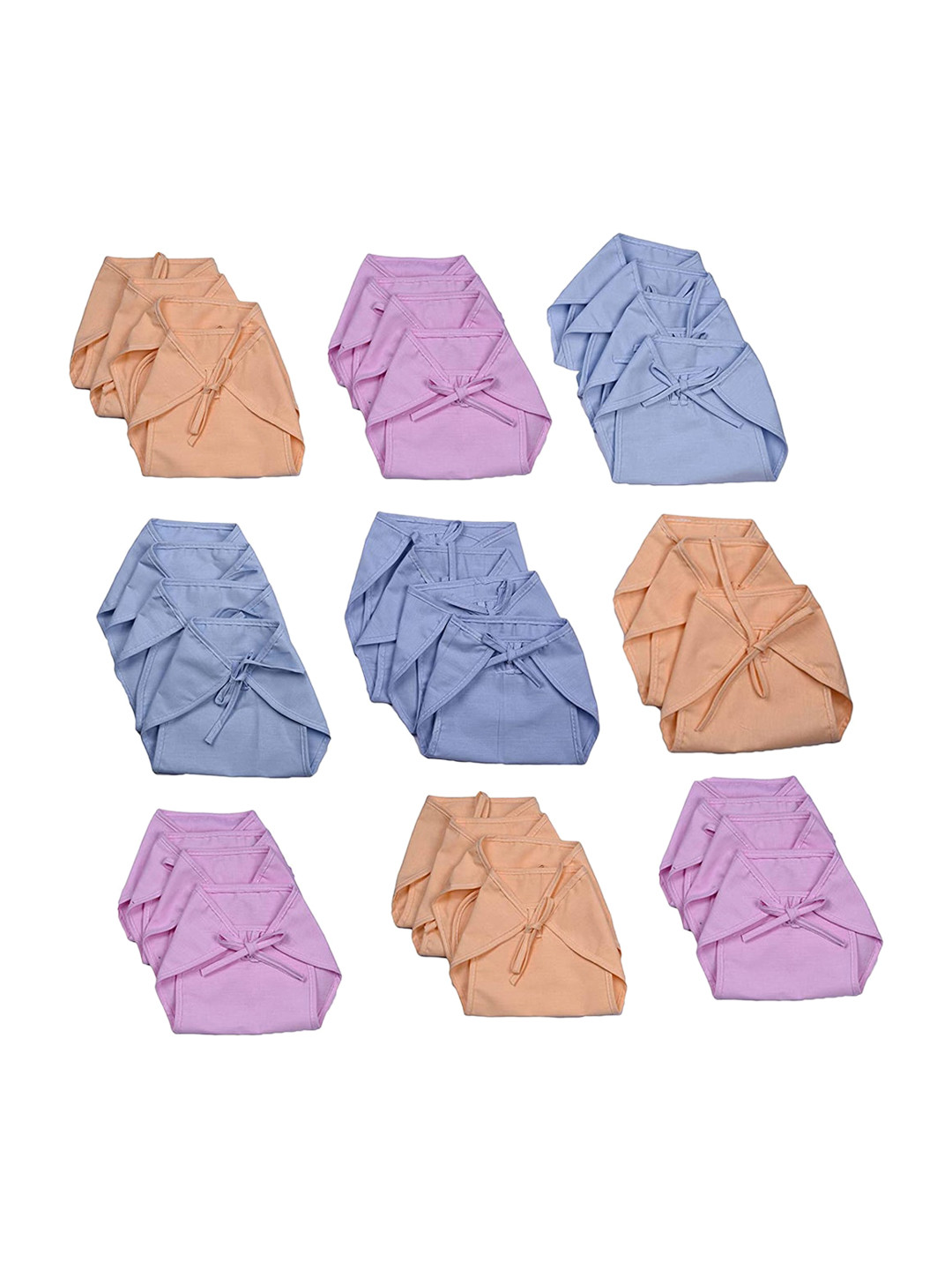 

Moms Home Infant Set Of 9 Cotton Cloth Diapers/Langot, Multi