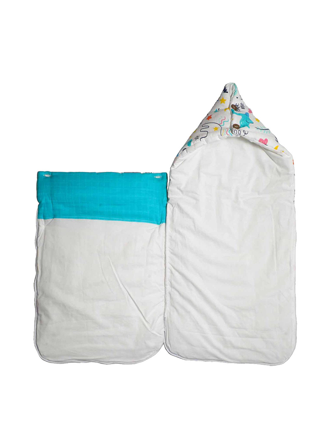 

haus & kinder Infant Blue & White Printed Baby Sleeping Bag, Multi