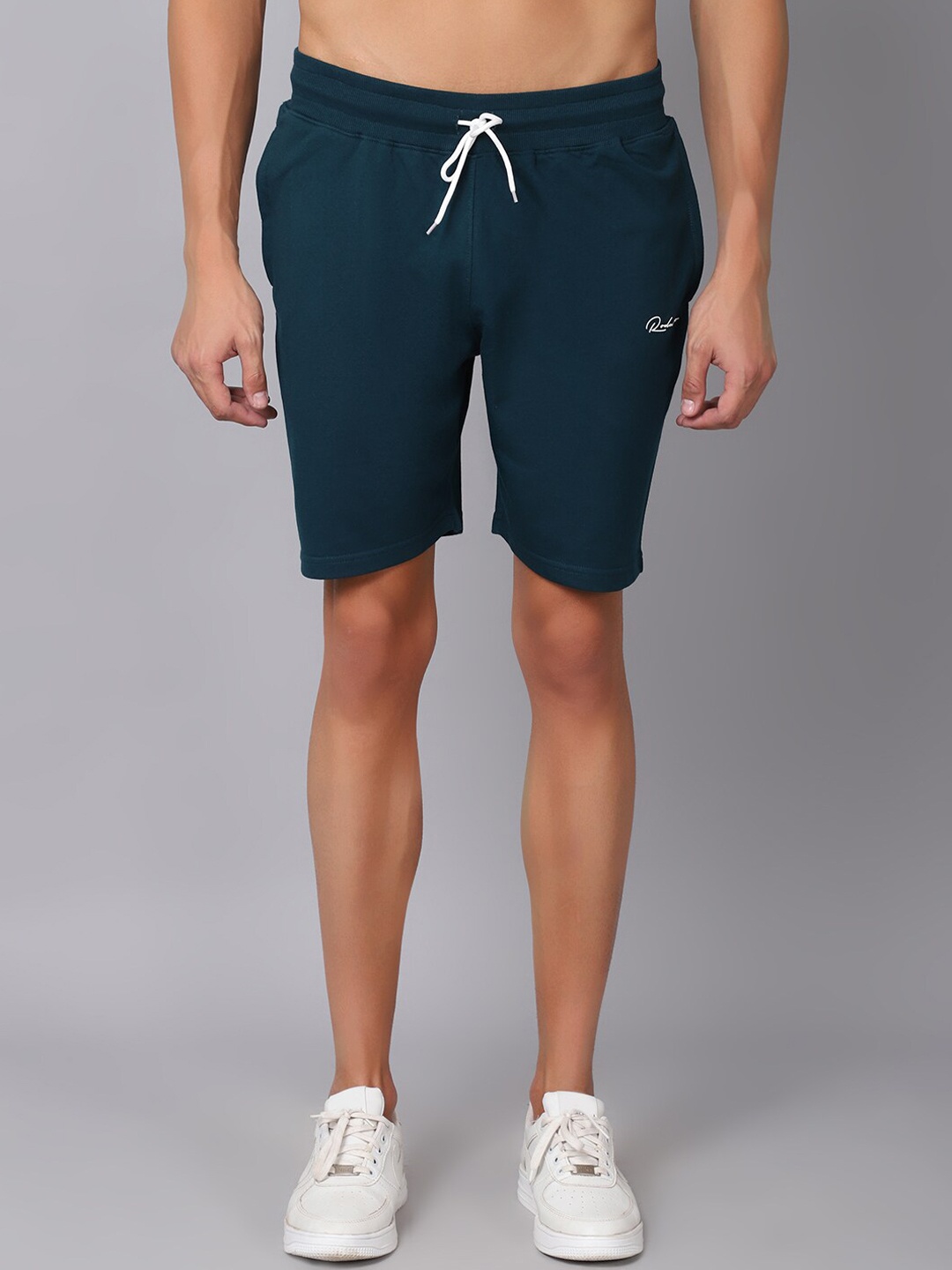 

Rodamo Men Teal Slim Fit Sports Shorts