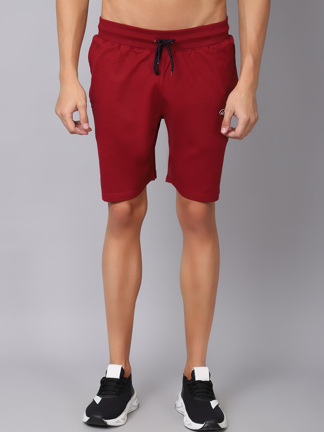 

Rodamo Men Maroon Slim Fit Sports Shorts