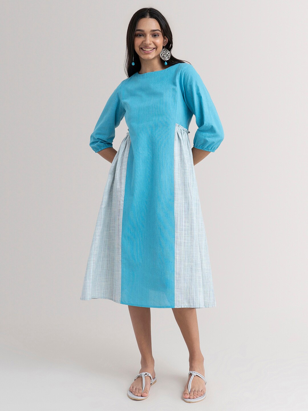 

Pink Fort Blue Midi Dress