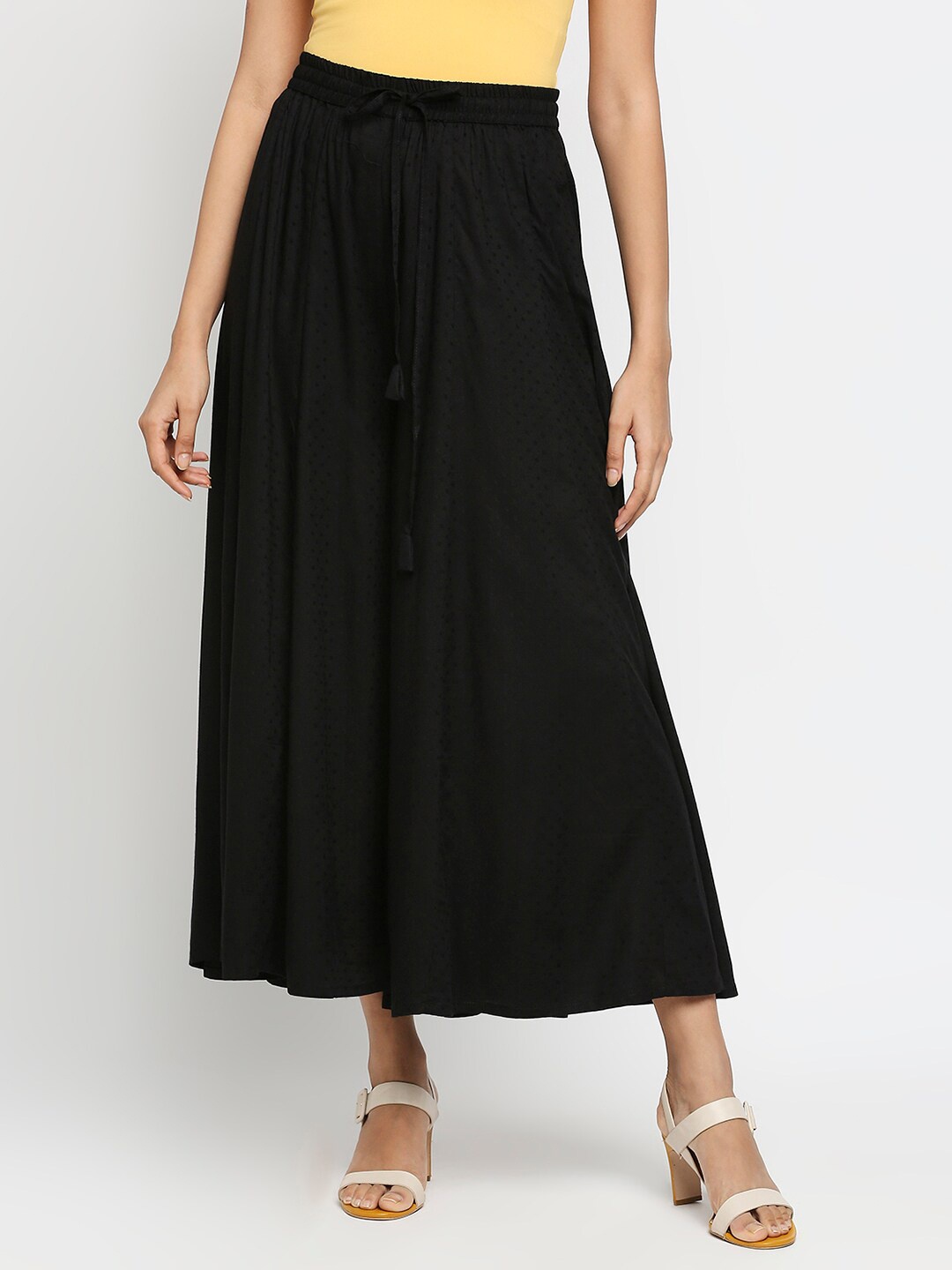 

Ethnicity Women Black Flared Palazzos