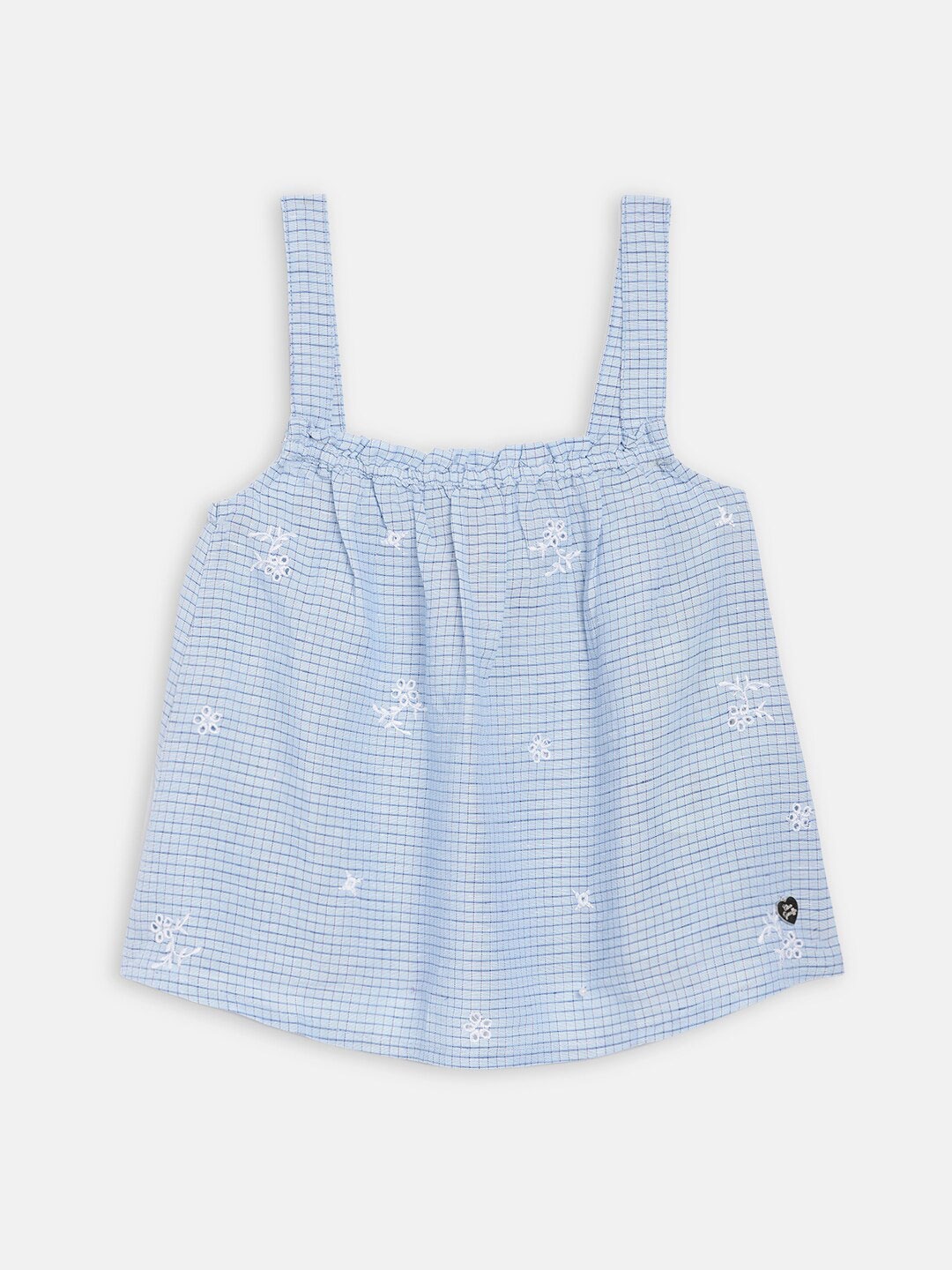 

Blue Giraffe Blue Embellished Striped Top