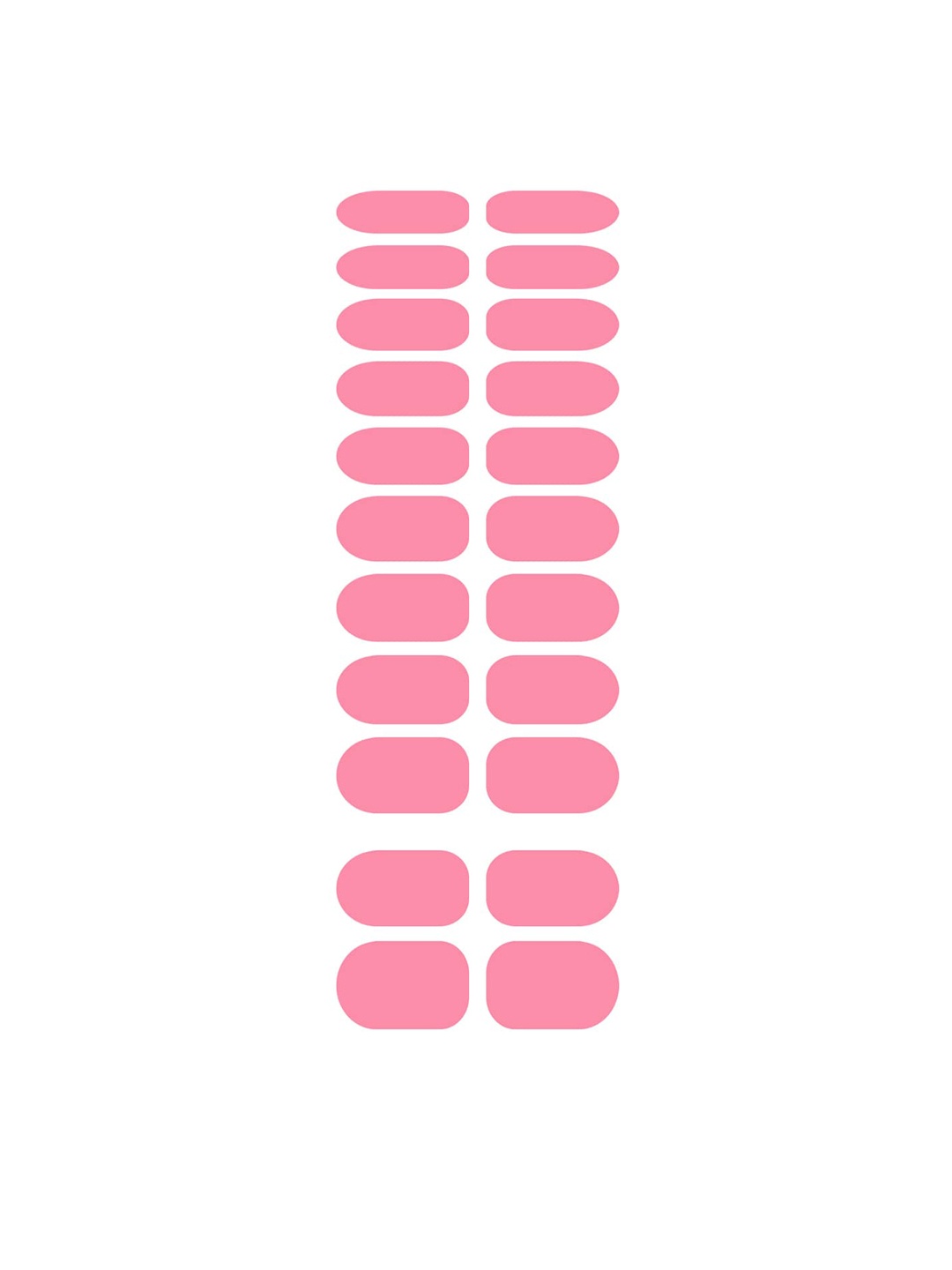 

NOYMI 20 Pcs Nail Patch Applique DIY Nail Art Decoration Stickers - Pink FW1018