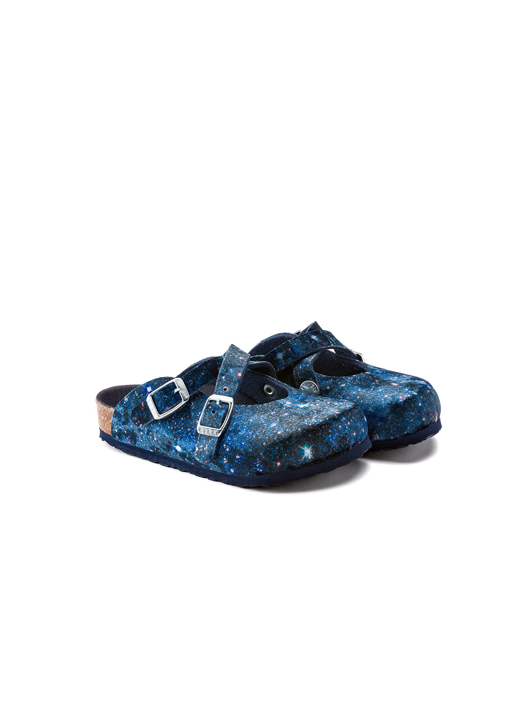 

Birkenstock Girls Blue Dorian Kids Blue Narrow Mules Flats