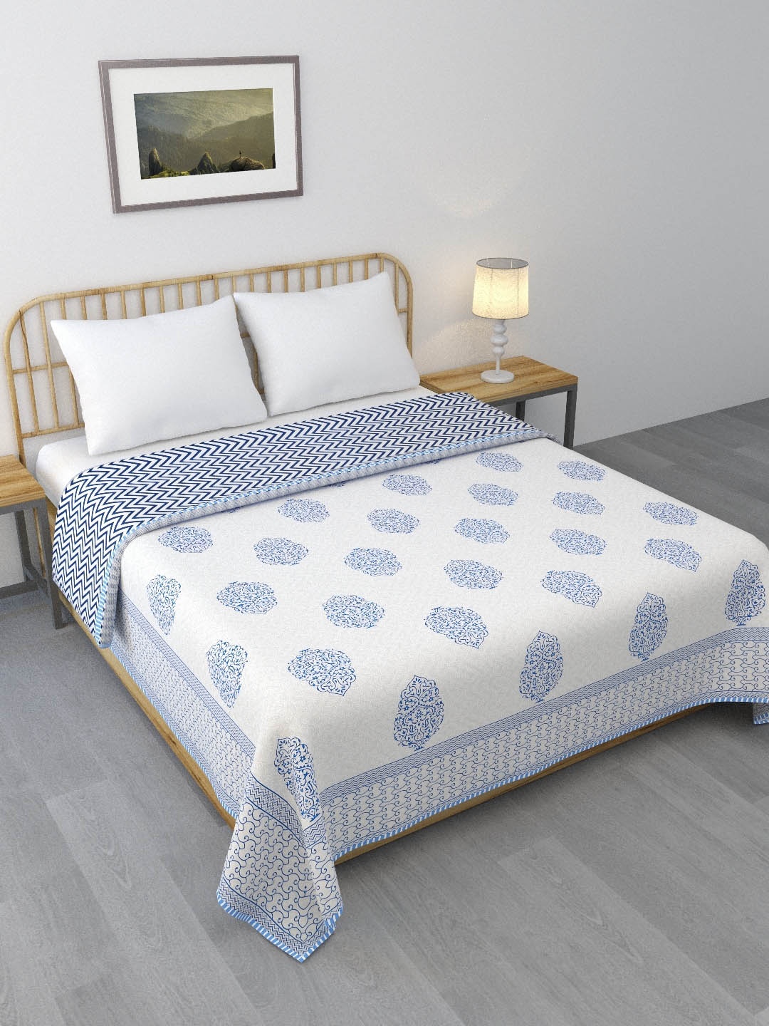 

LIVING ROOTS Unisex White Blankets Quilts and Dohars