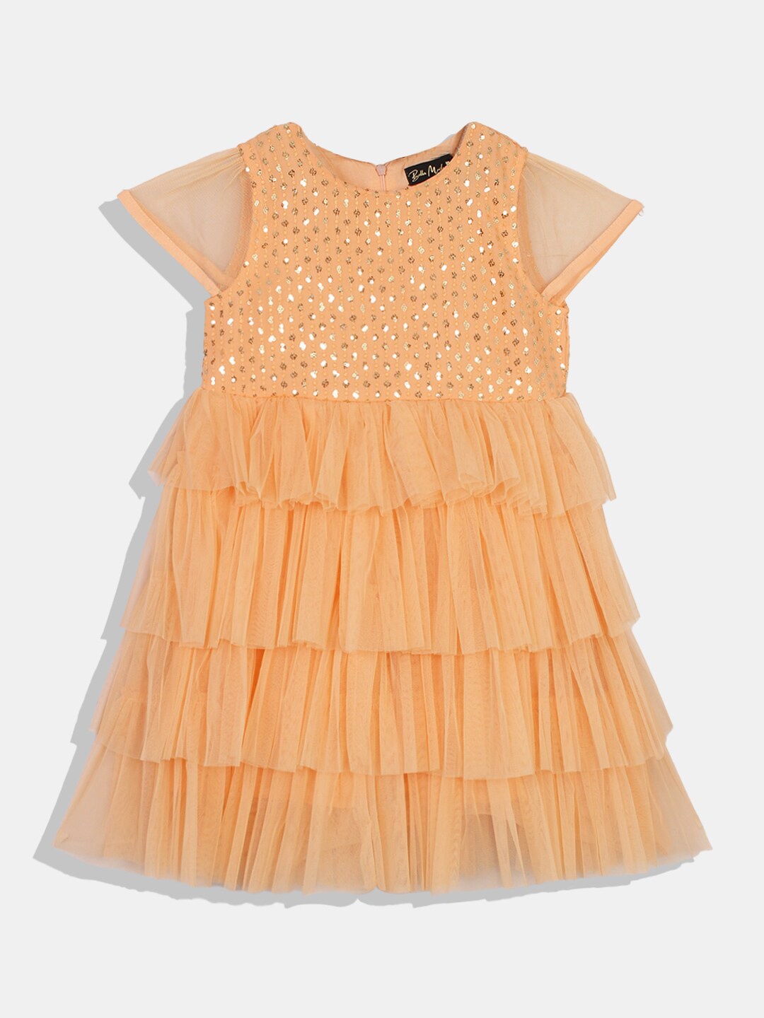 

Bella Moda Peach-Coloured Embellished Ethnic Dress