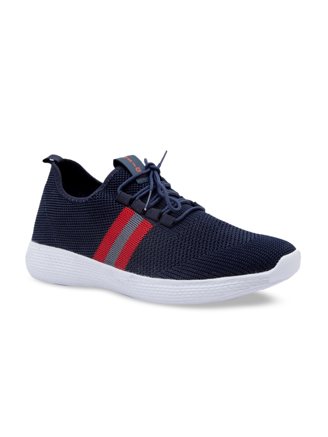 

ASIAN Men Navy Blue Woven Design Sneakers