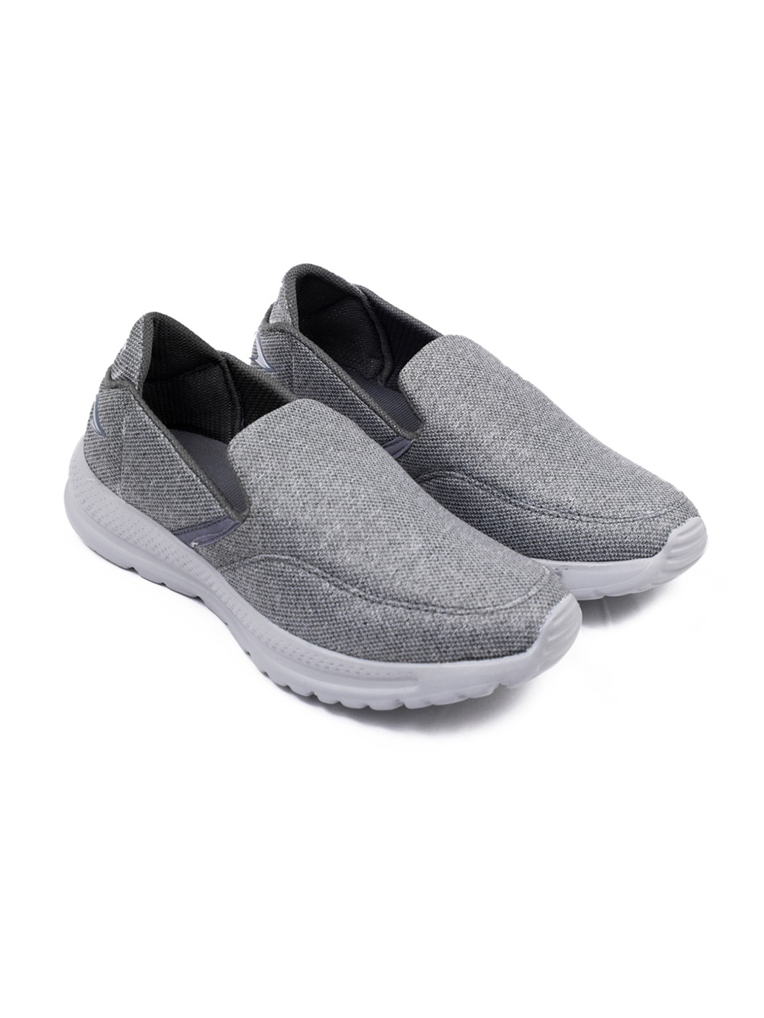 

ASIAN Men Grey Textured Slip-On Sneakers