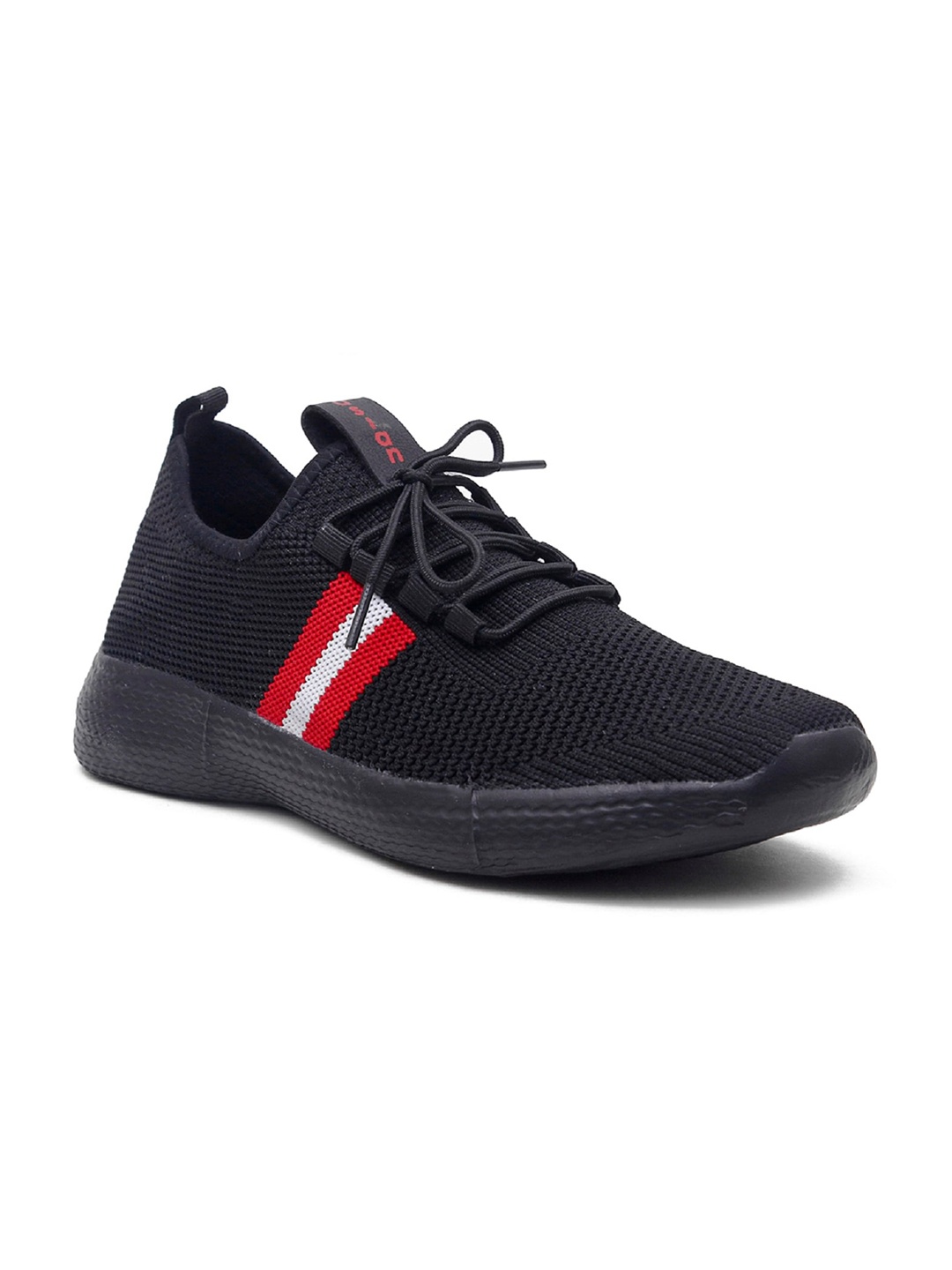

ASIAN Men Black Woven Design Sneakers