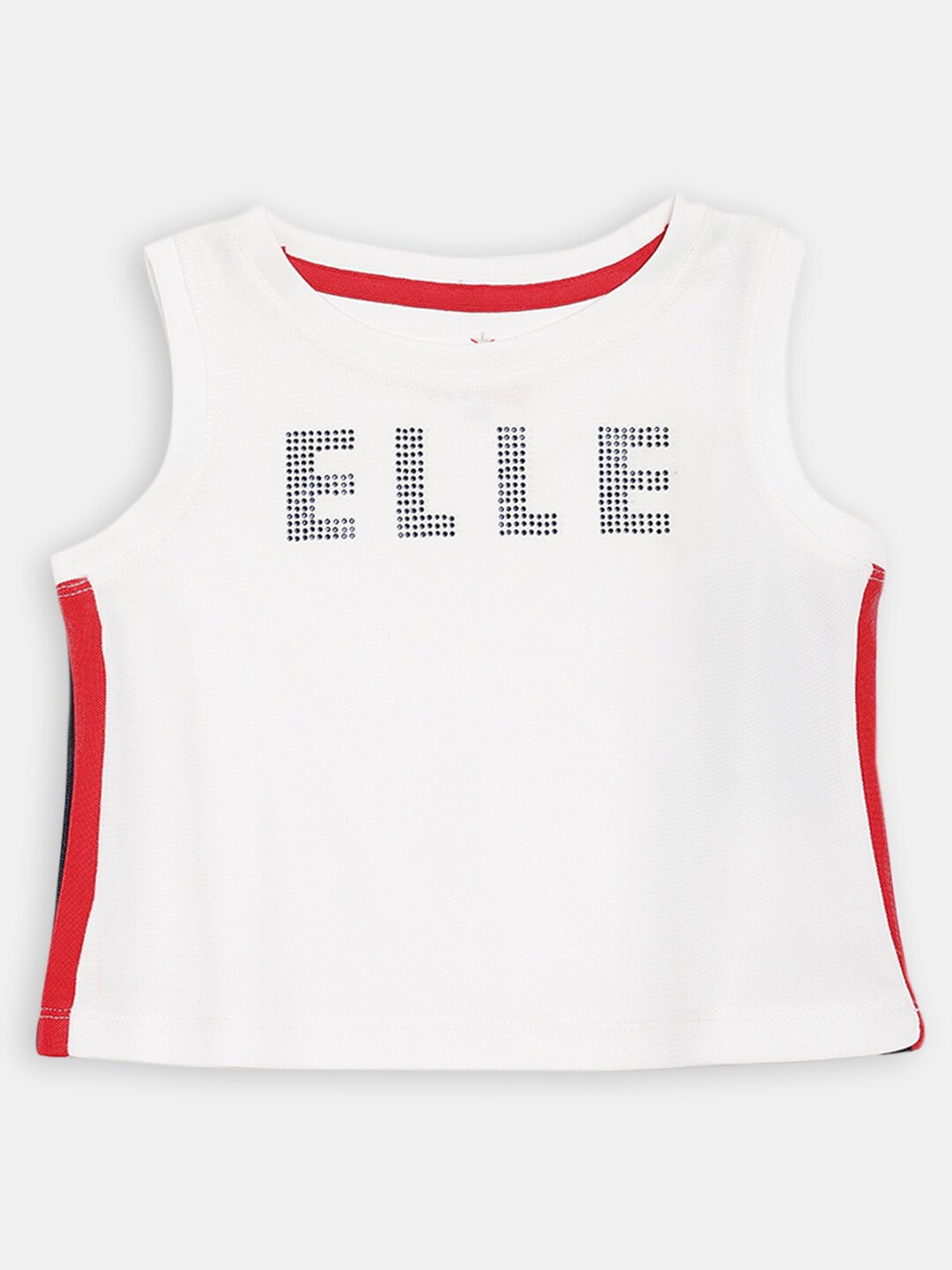 

ELLE White & magnolia Print Top