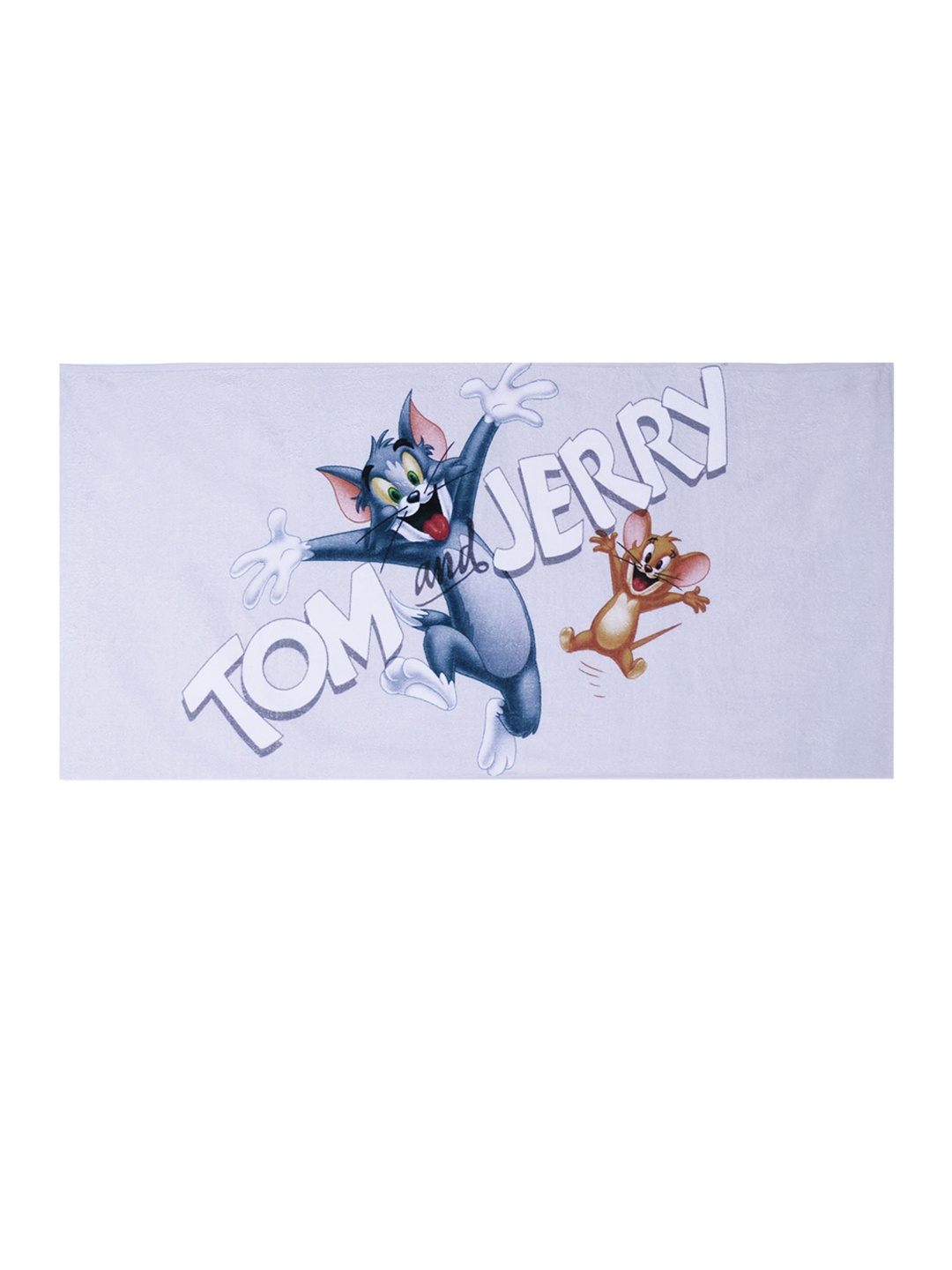 

haus & kinde Kids Grey & Blue Tom & Jerry Printed 380 GSM Bath Towels