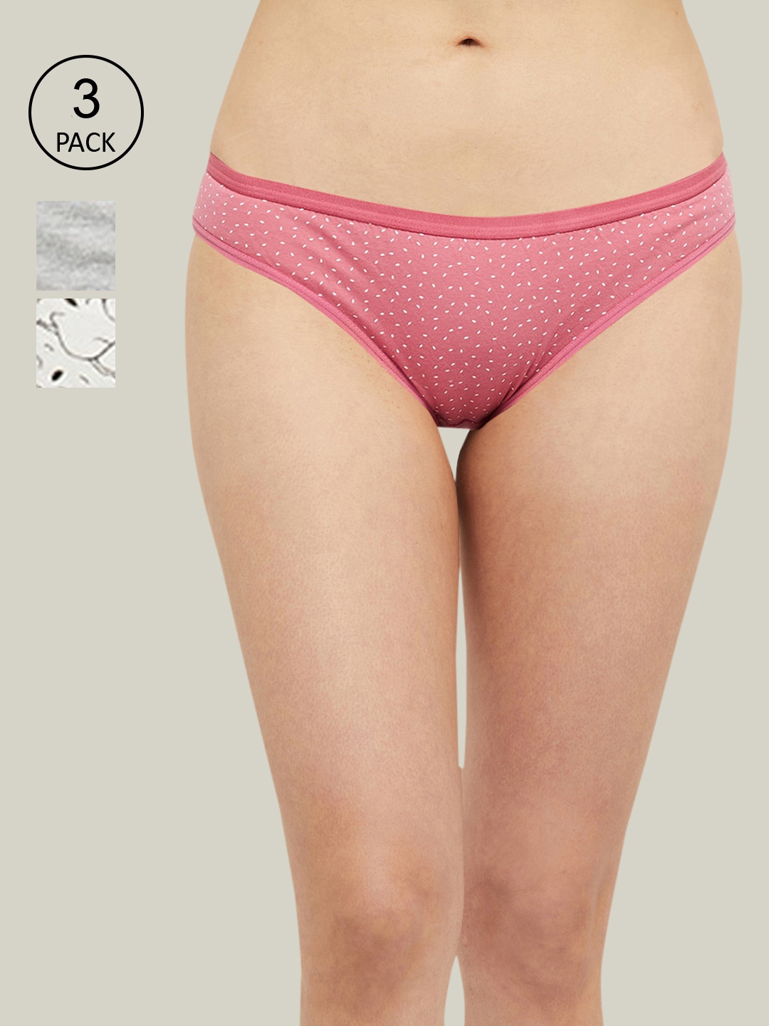

max Women Pink Printed Cotton Briefs