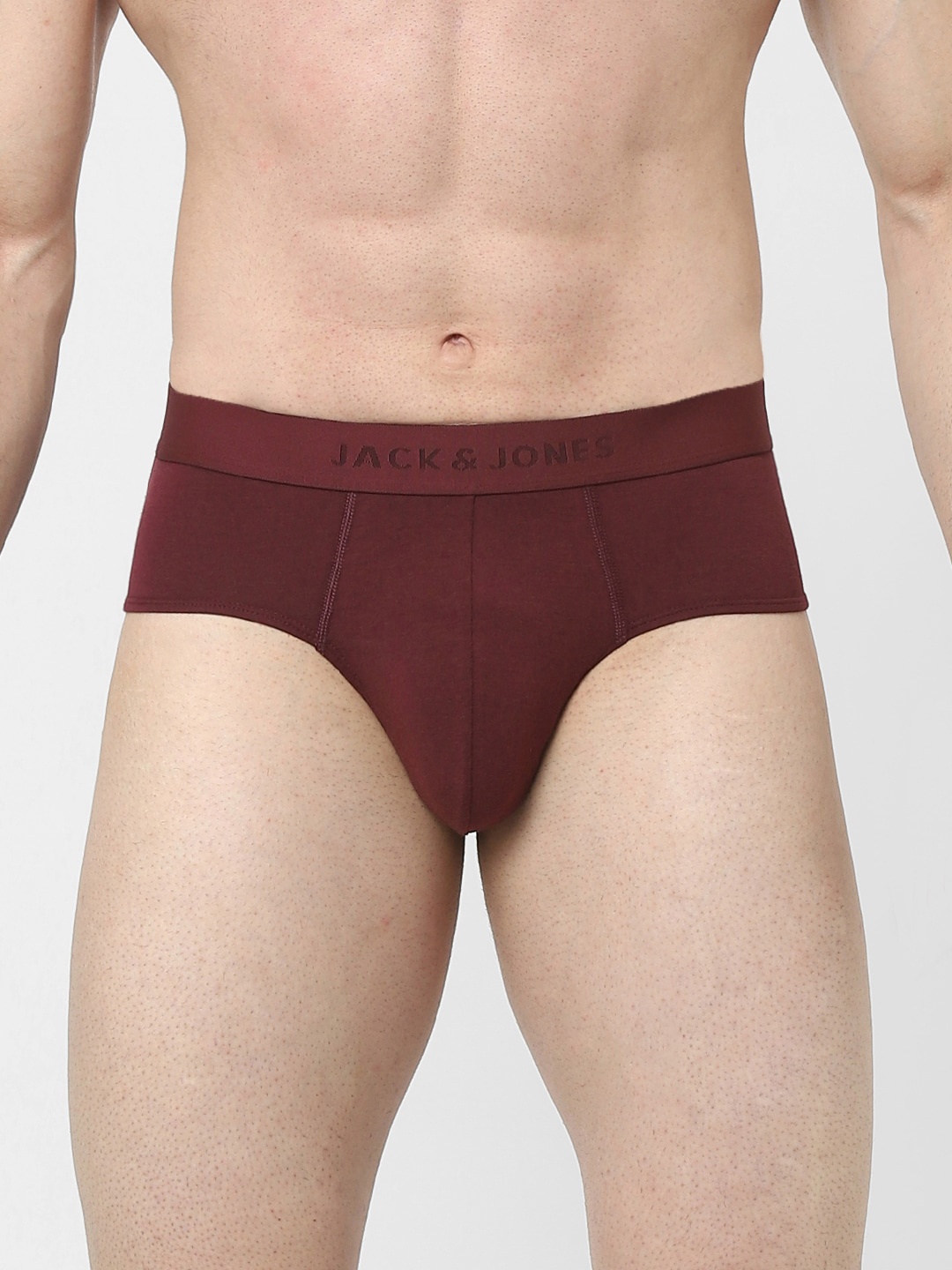 

Jack & Jones Mid-Rise Breathable Basic Briefs 143156403, Maroon