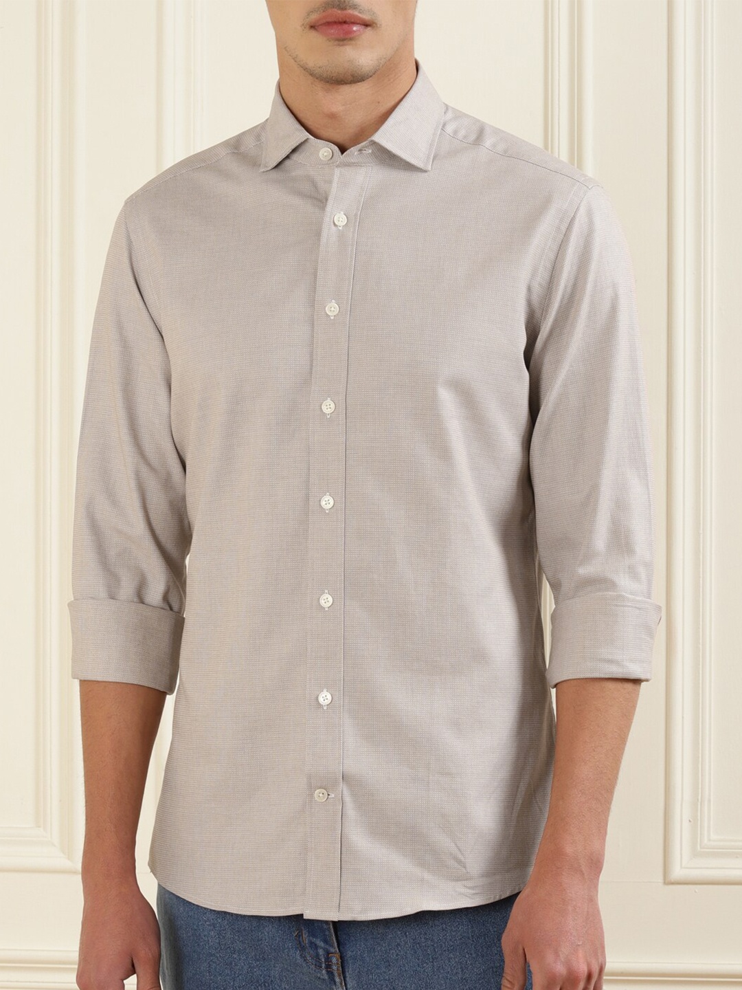 

HACKETT LONDON Men Brown Classic Casual Shirt