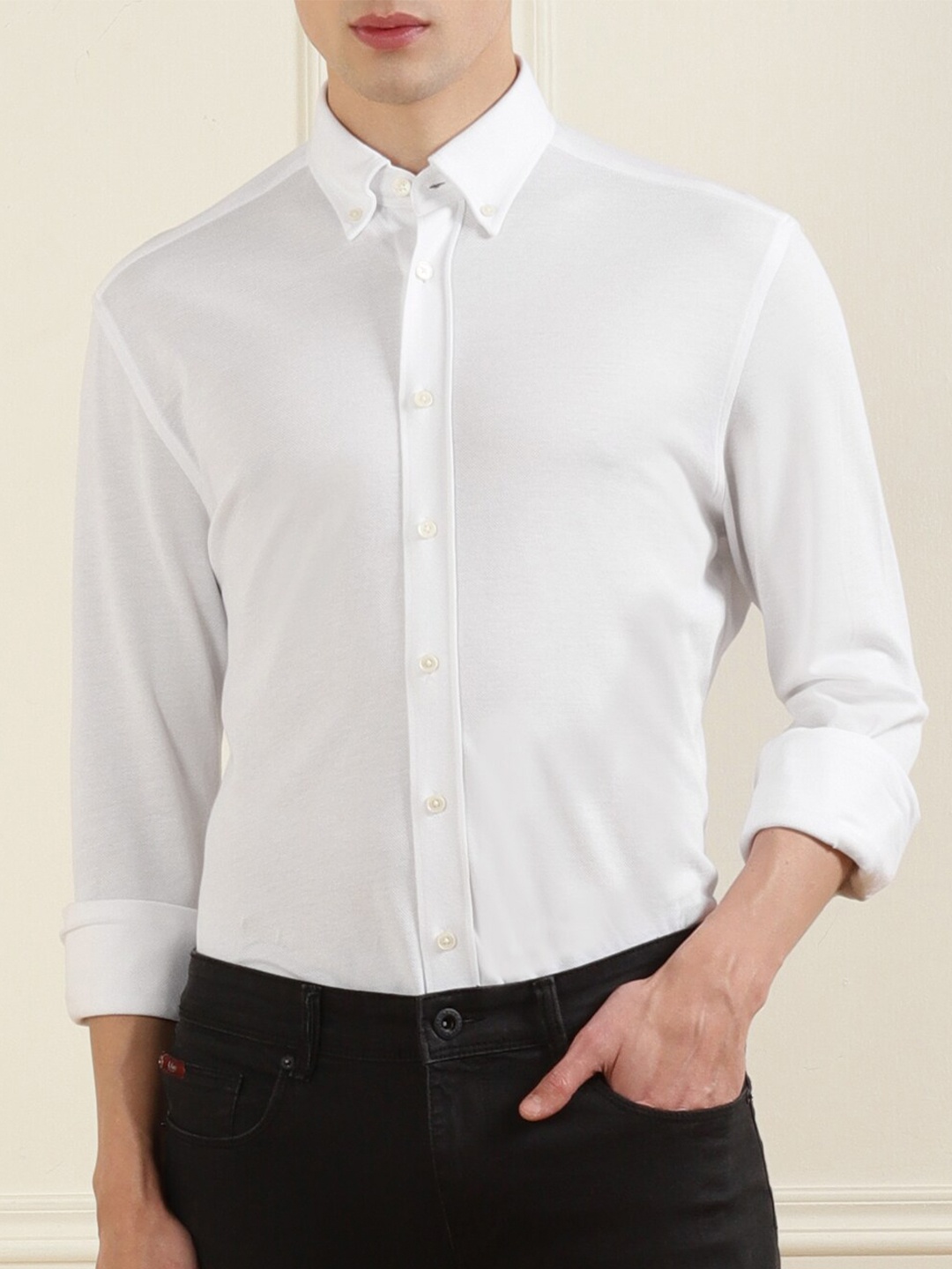 

HACKETT LONDON Men White Classic Casual Shirt