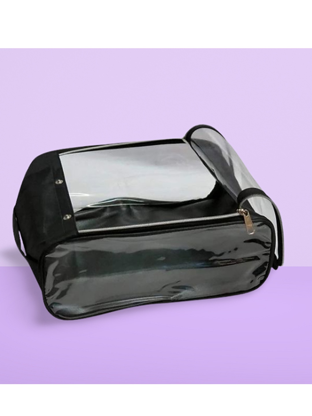 

atorakushon Set Of 5 Black Solid Reusable Shoe Organisers