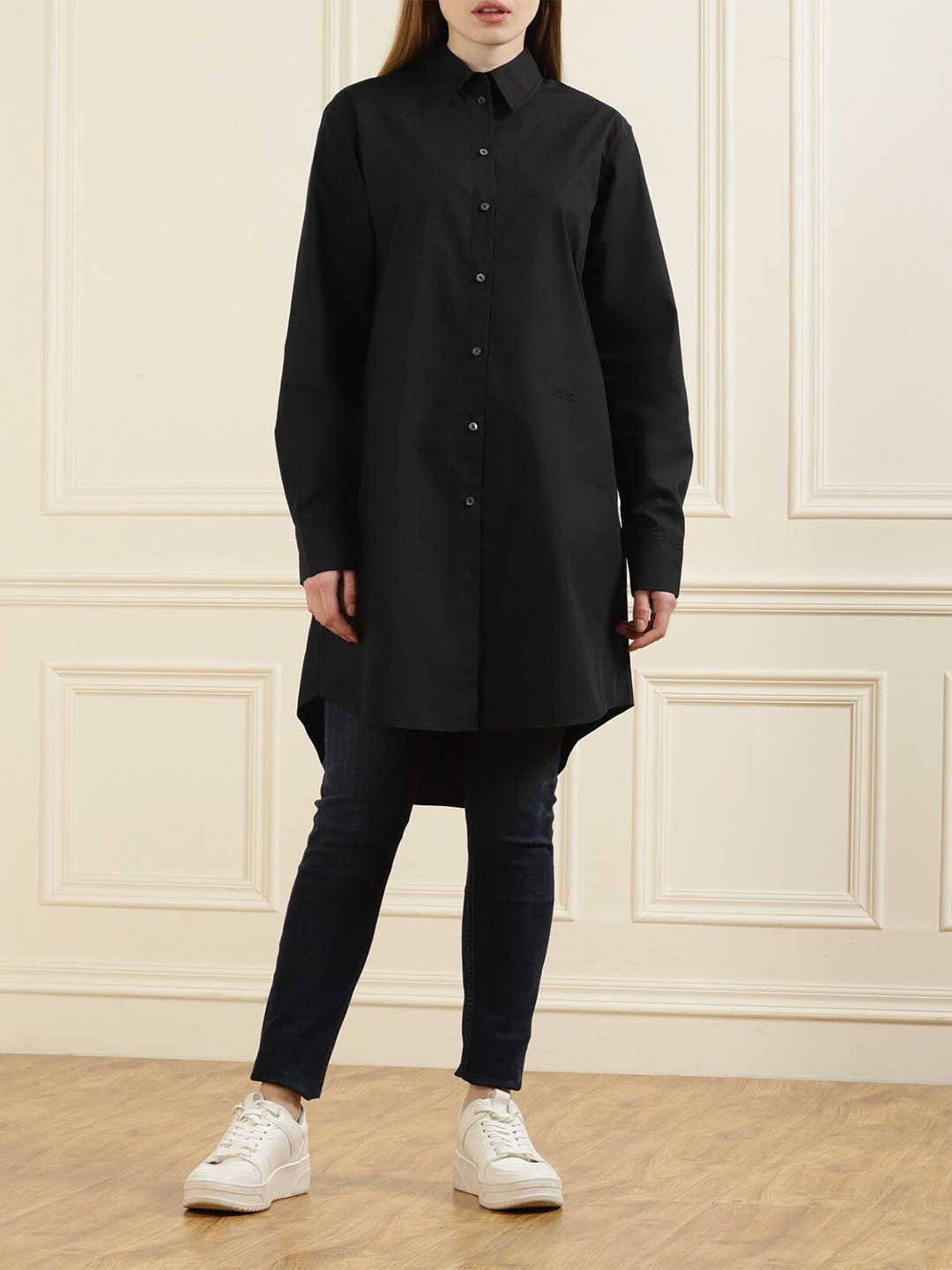 

Karl Lagerfeld Women Black Classic Casual Shirt