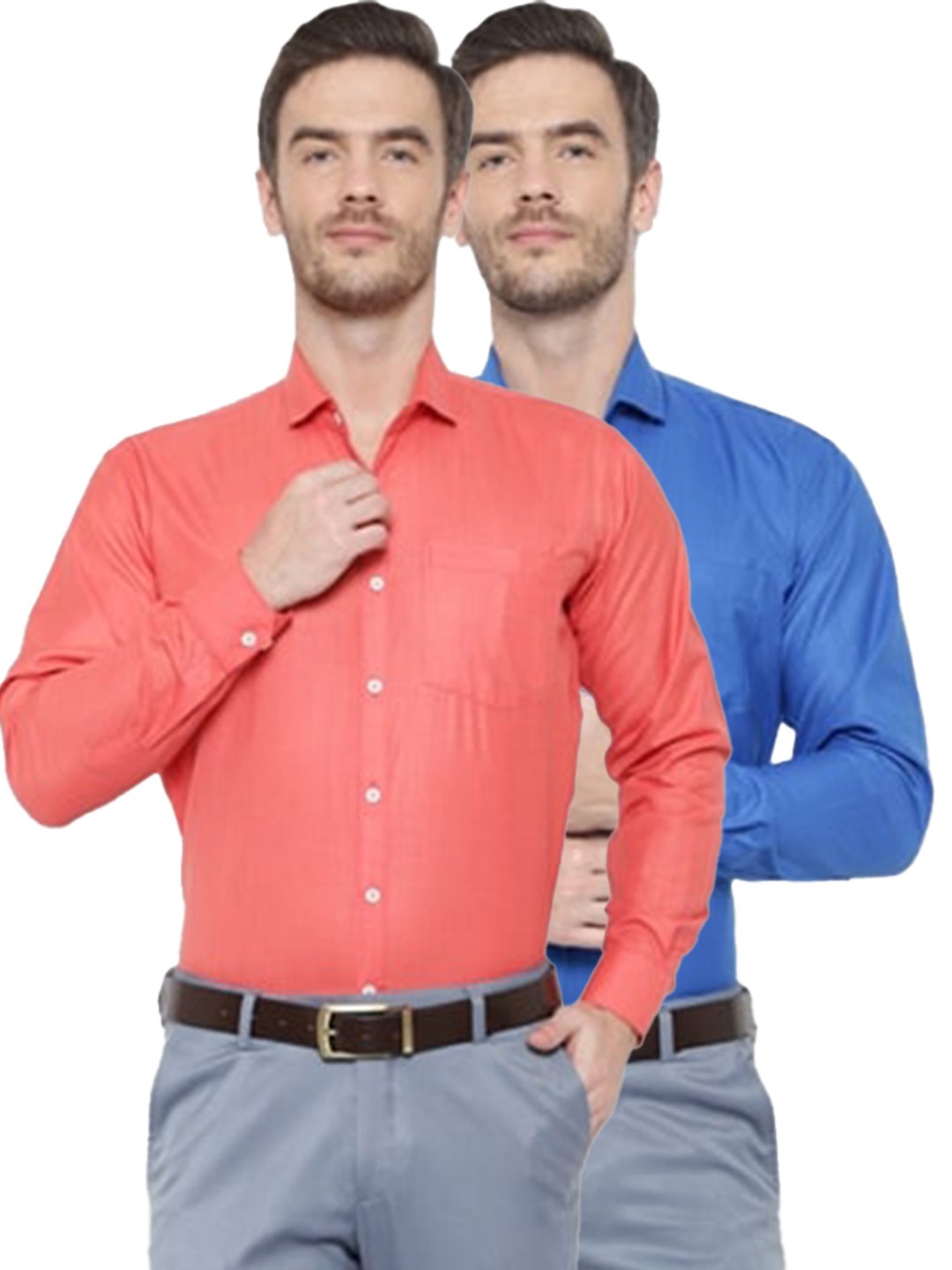 

Srey trends Men Orange Comfort Slim Fit Formal Shirt