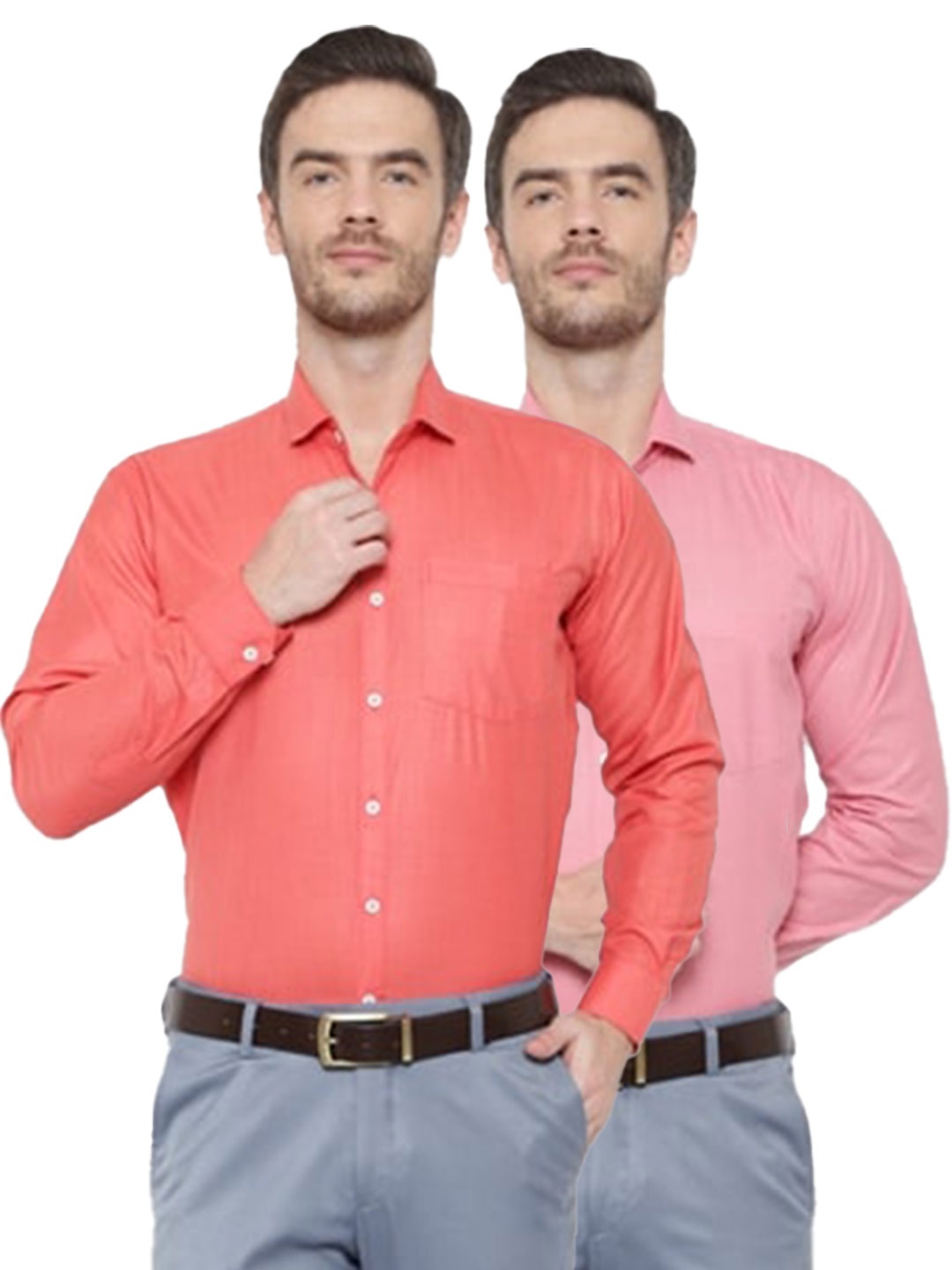 

Srey trends Men Orange Comfort Slim Fit Formal Shirt