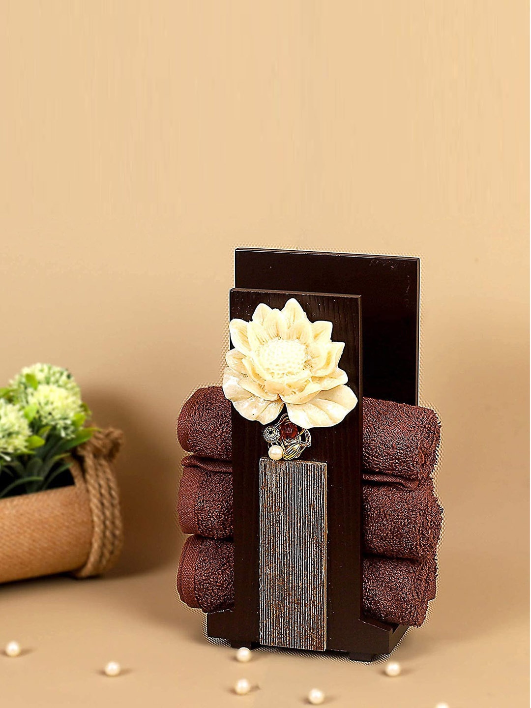 

COCKTAIL Brown Solid Wooden Napkin Holders