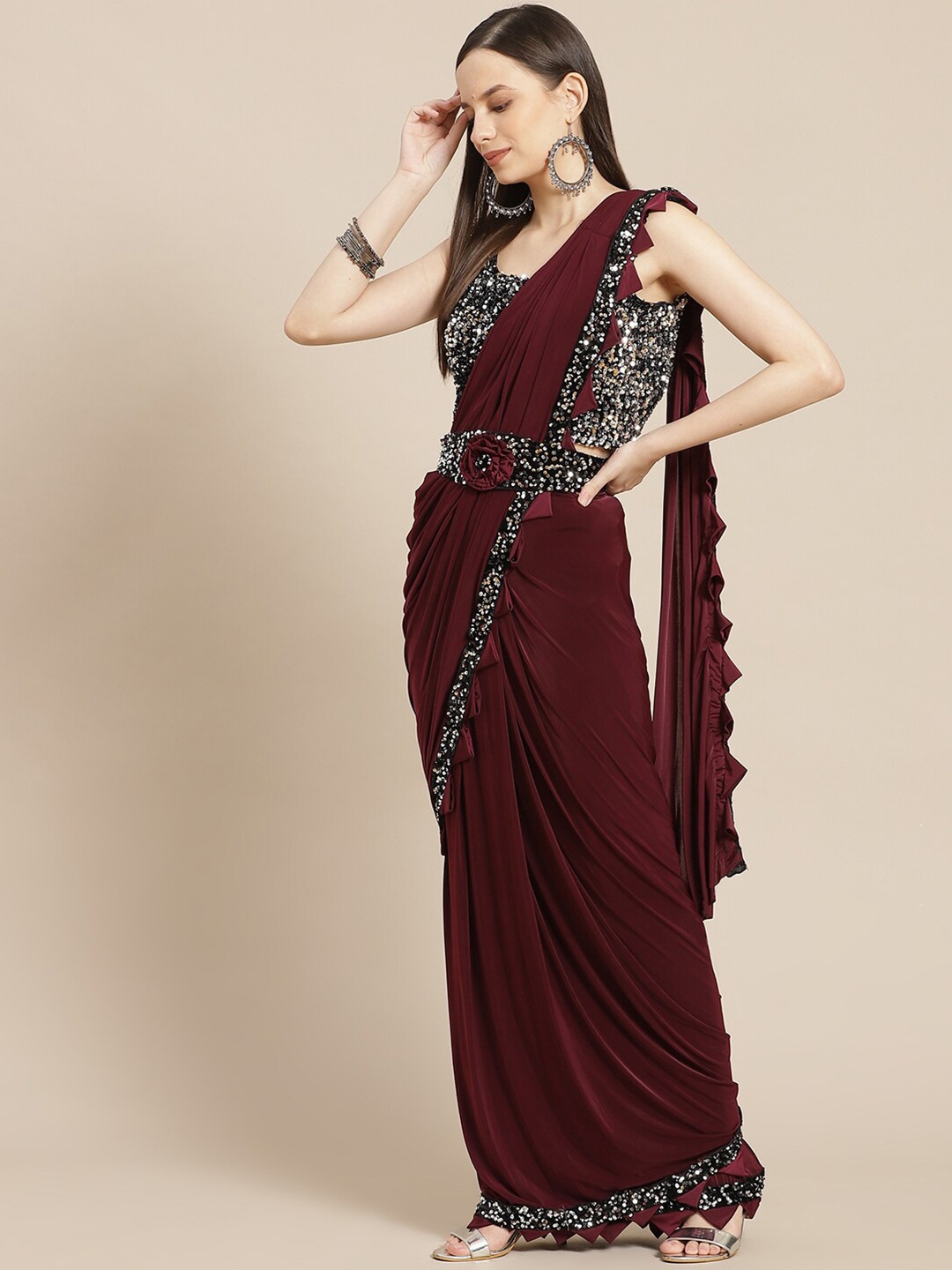 

Chhabra 555 Women Purple Sarees