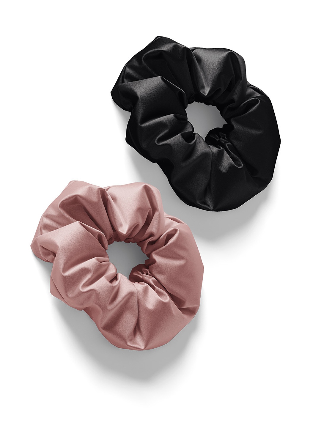 

Mueras Women Black & Pink Set of 2 Satin Scrunchies