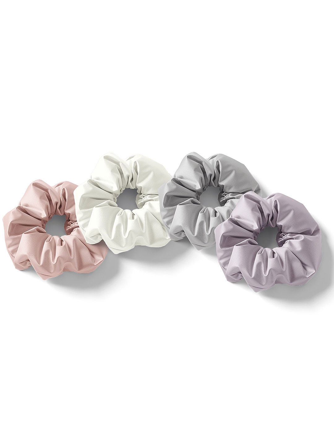 

Mueras Women Set of 4 Satin Scrunchies, White