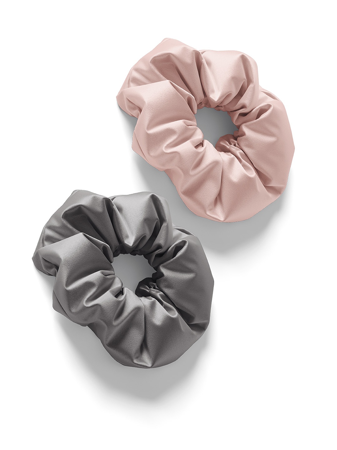 

Mueras Women Rose Gold & Grey Set of 2 Scrunchies