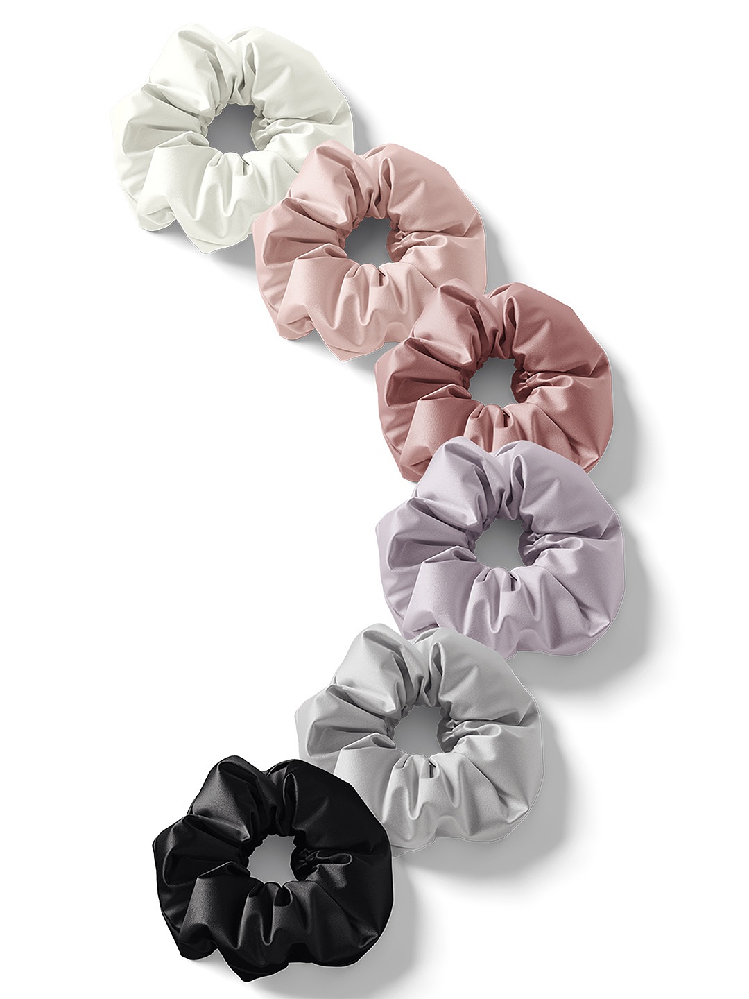 

Mueras Set of 6 Satin Scrunchies, Lavender