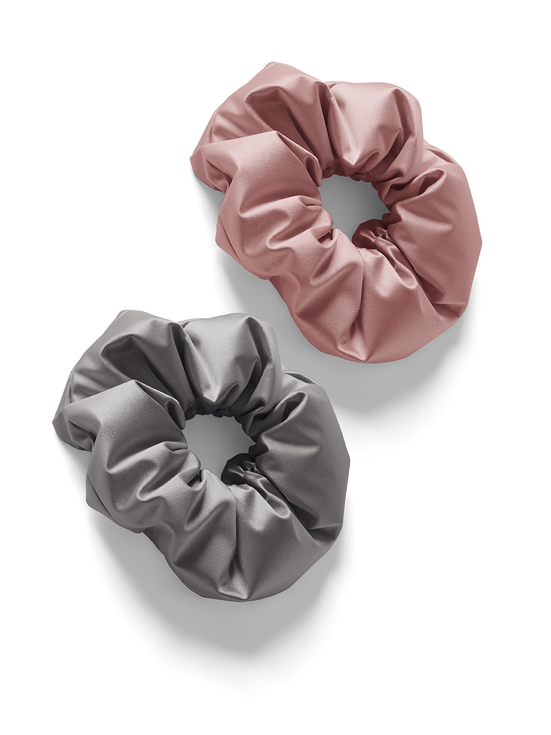 

Mueras Set of 2 Satin Scrunchies, Grey