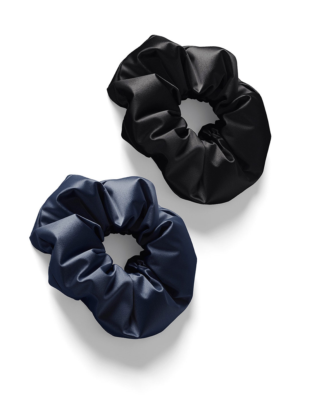 

Mueras Women Blue & Black Set of 2 Satin Scrunchies
