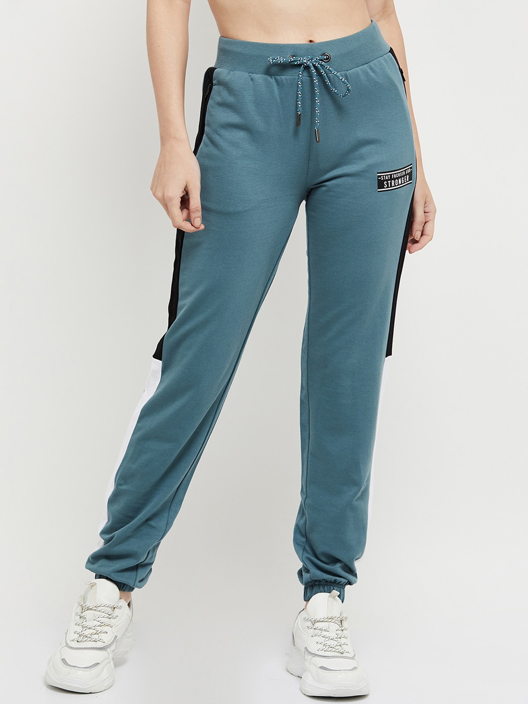 

max Women Green Solid Cotton Joggers