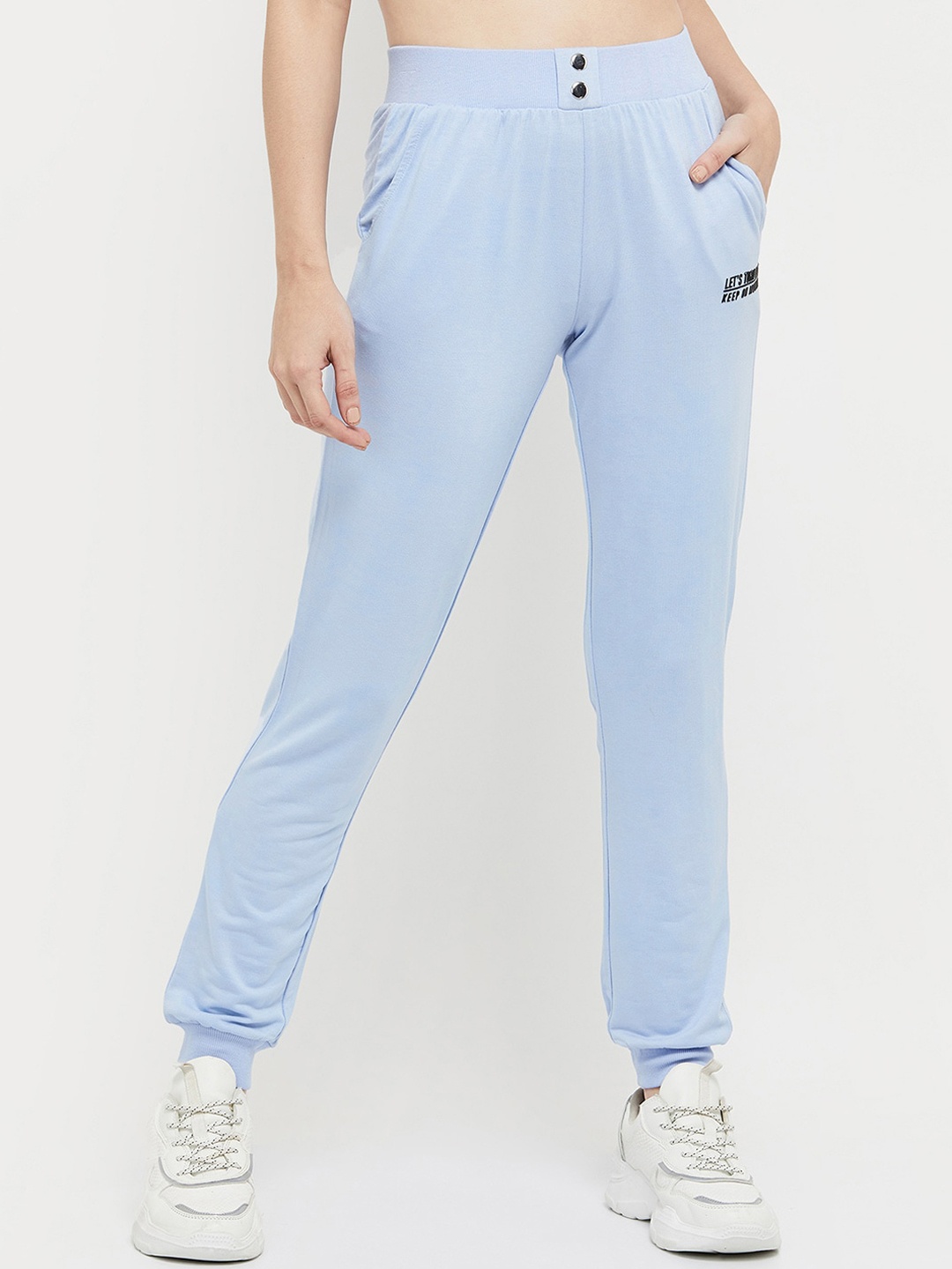 

max Women Blue Solid Joggers