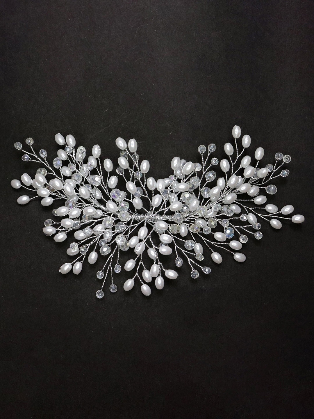 

VAGHBHATT Women Silver-Toned Hair Accessory Set of