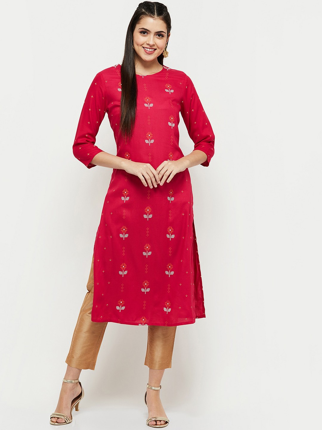 

max Women Fuchsia Kurta