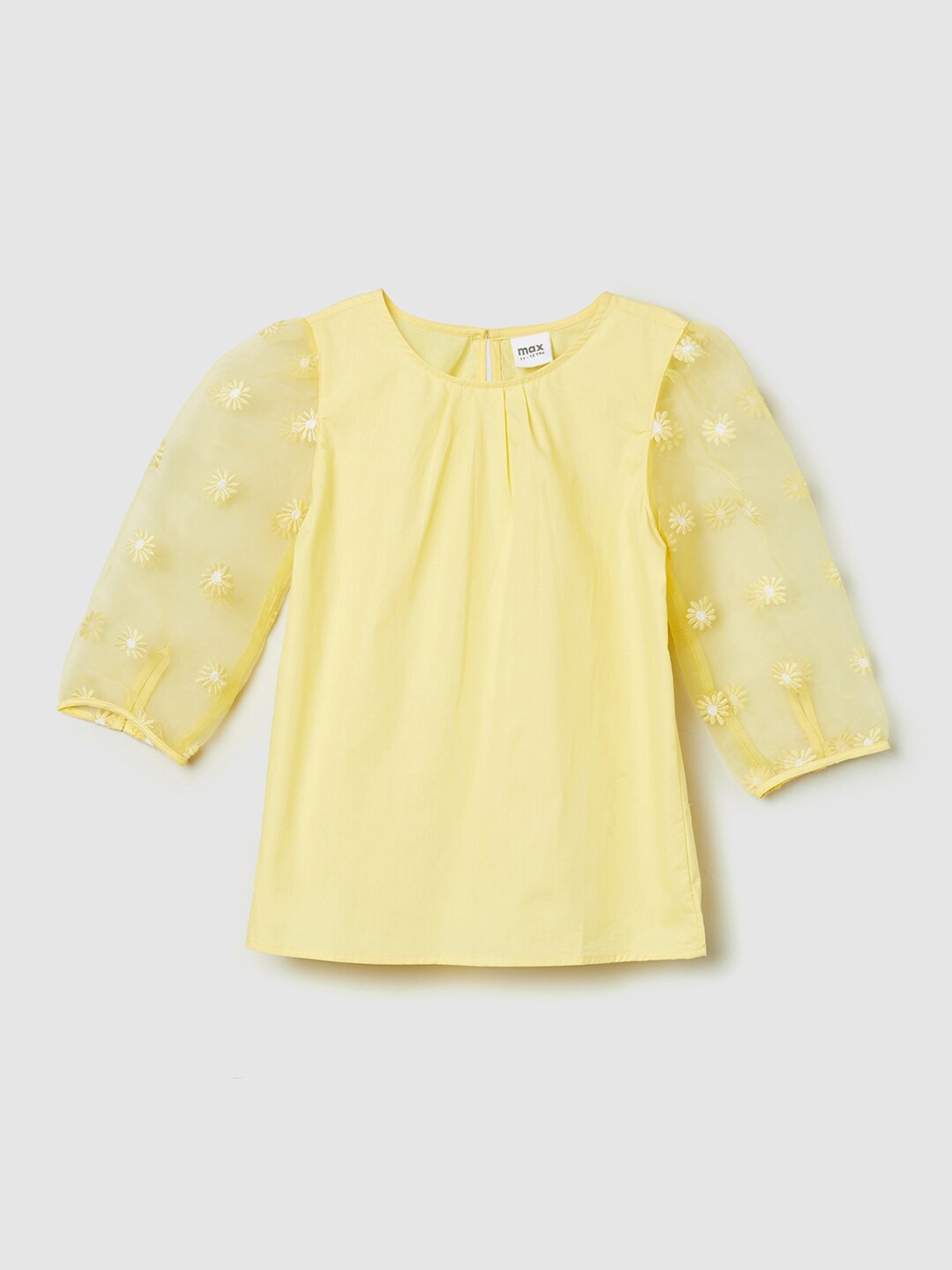 

max Yellow Embellished Top