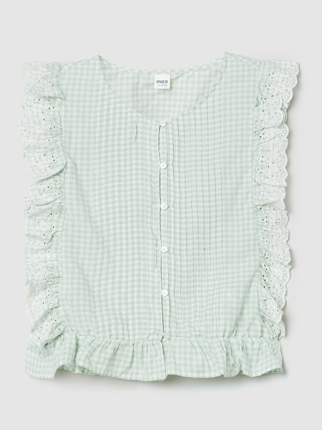 

max Green Checked Top