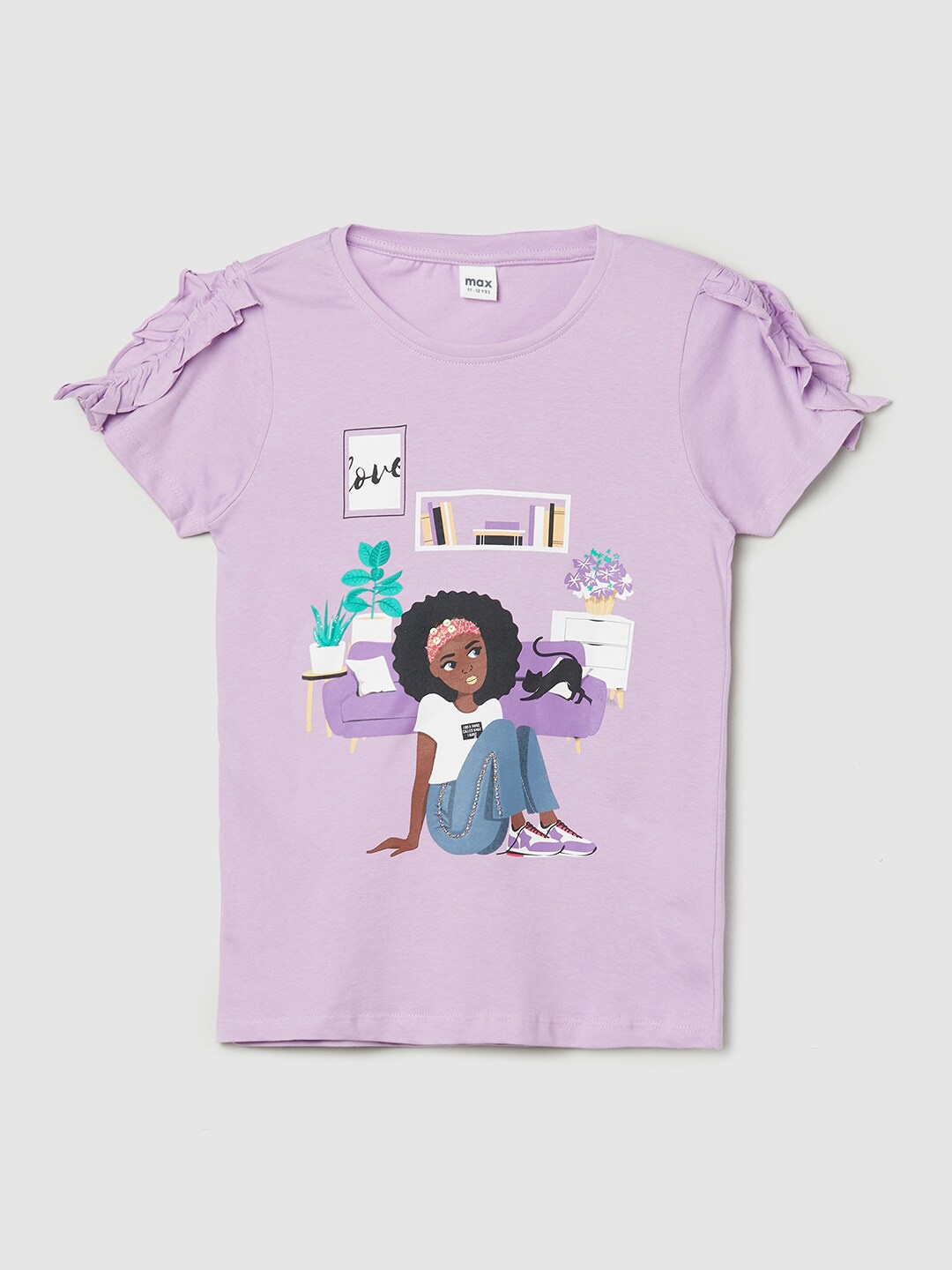 

max Lavender Print Top