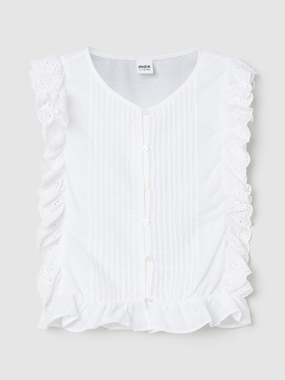 

max White Blouson Top