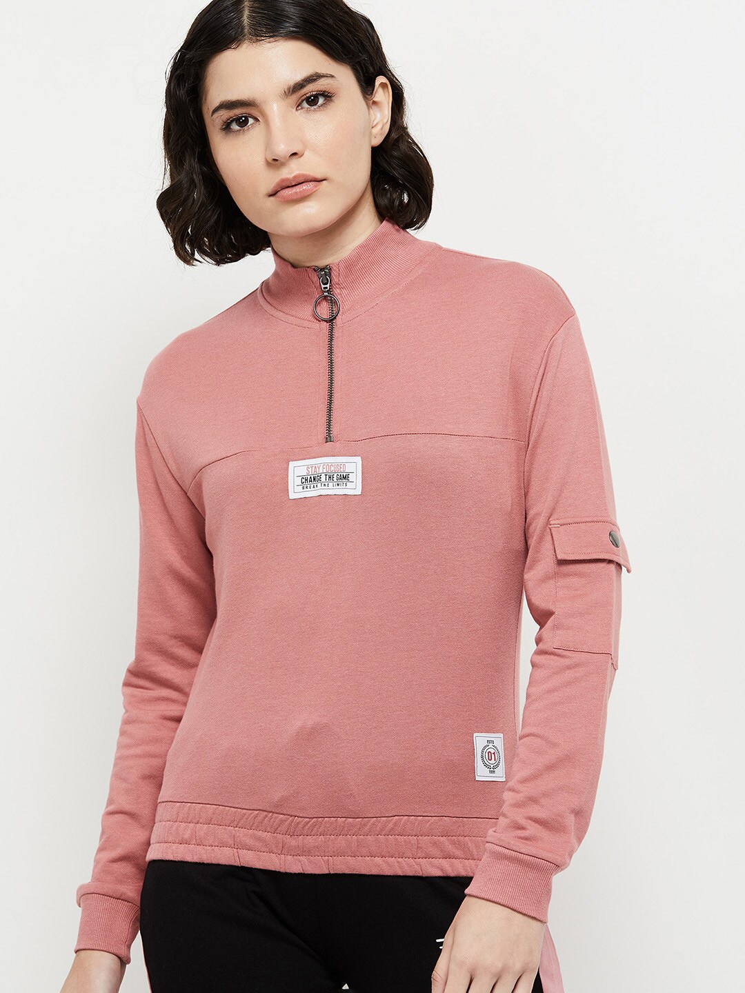 

max Women Orange Sweatshirt