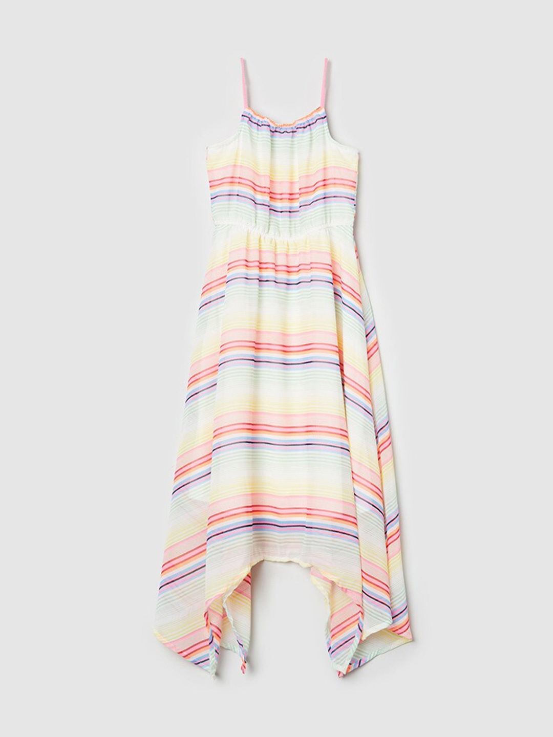 

max White Striped A-Line Dress