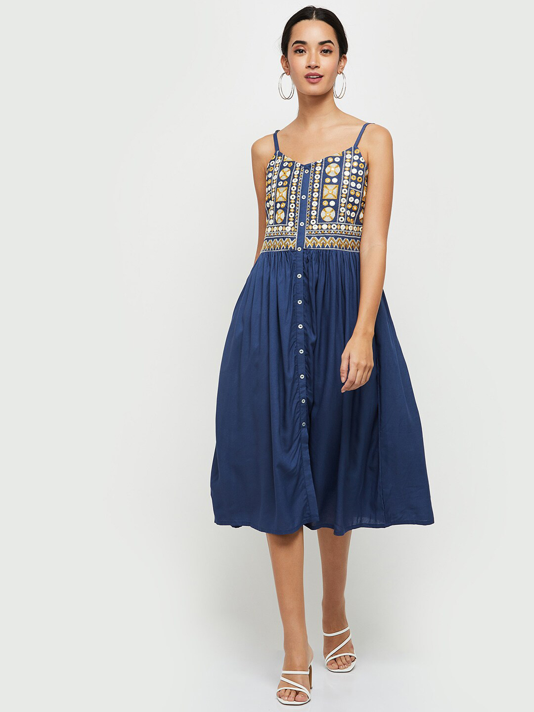 

max Blue Midi Dress