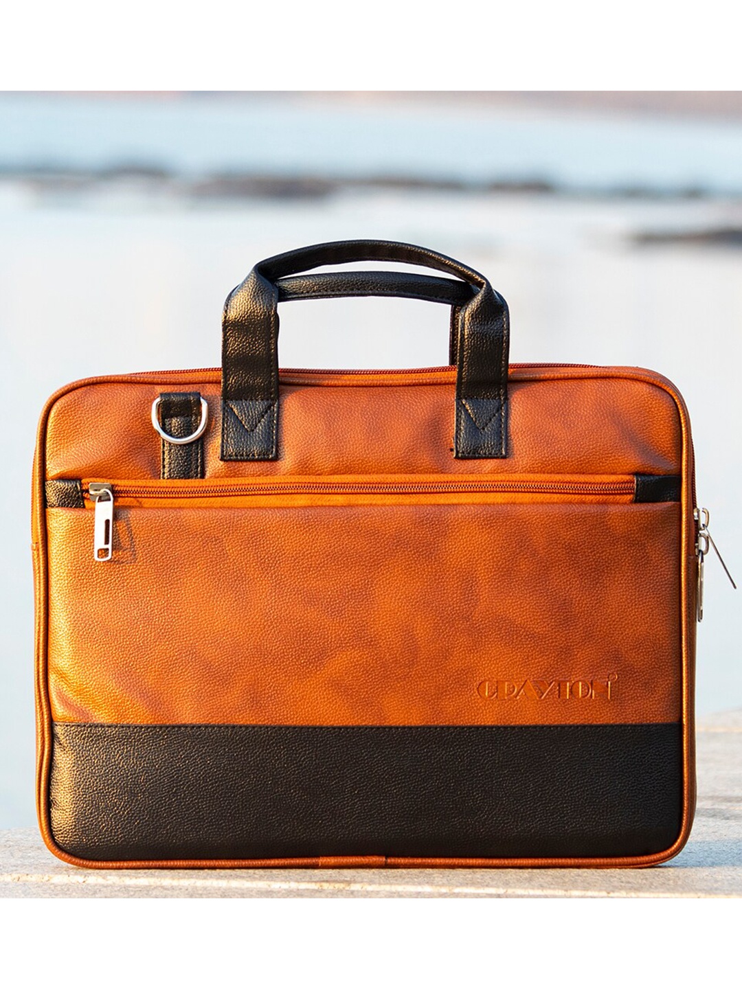 

CRAYTON Unisex Brown & Black Laptop Bag