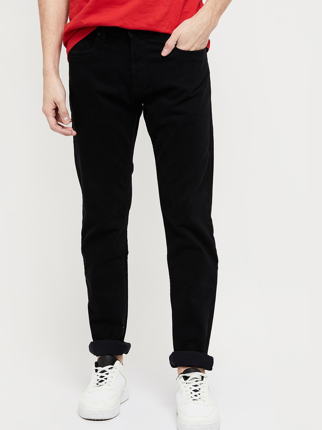 

max Men Black Skinny Fit Jeans