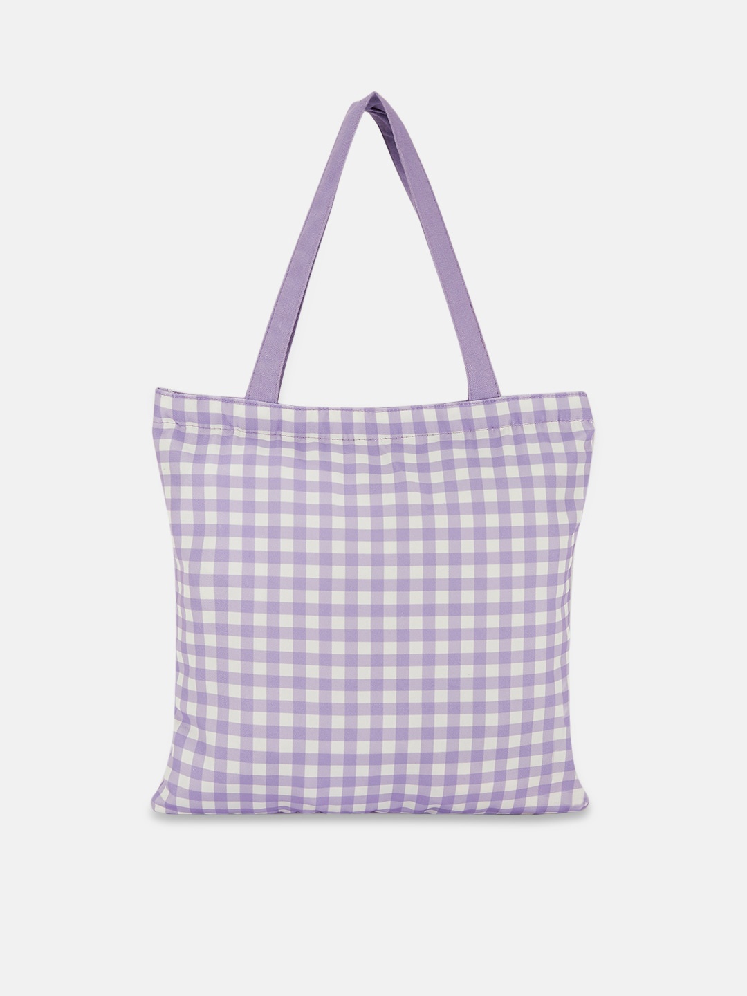

Forever Glam by Pantaloons Orange Checked Oversized Shopper Tote Bag