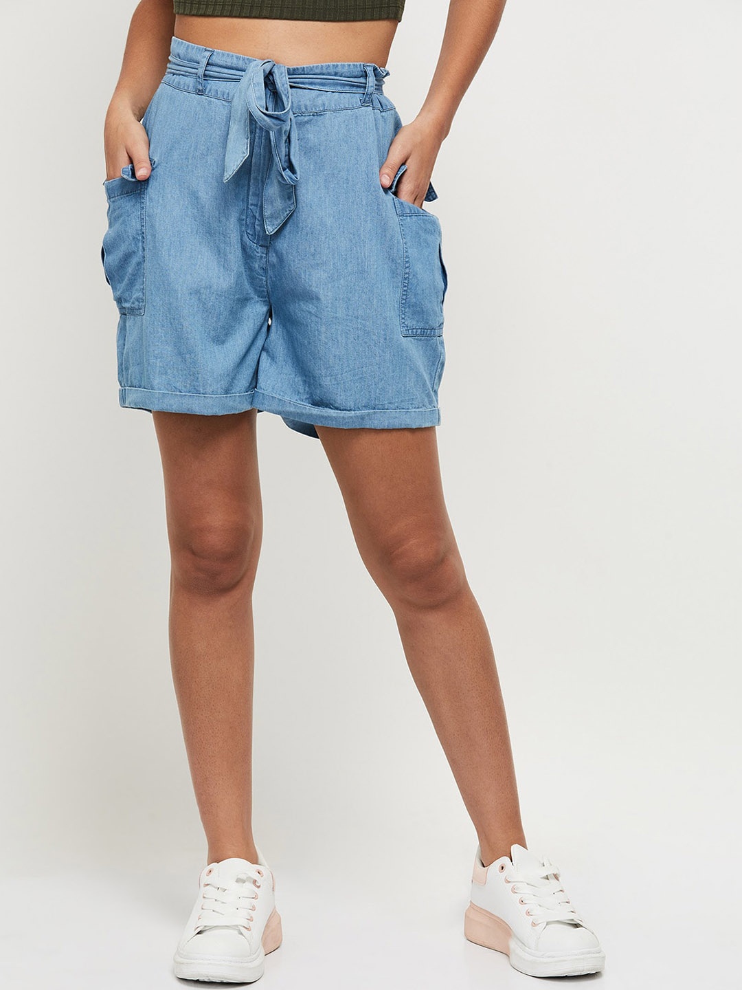 

max Women Blue Shorts