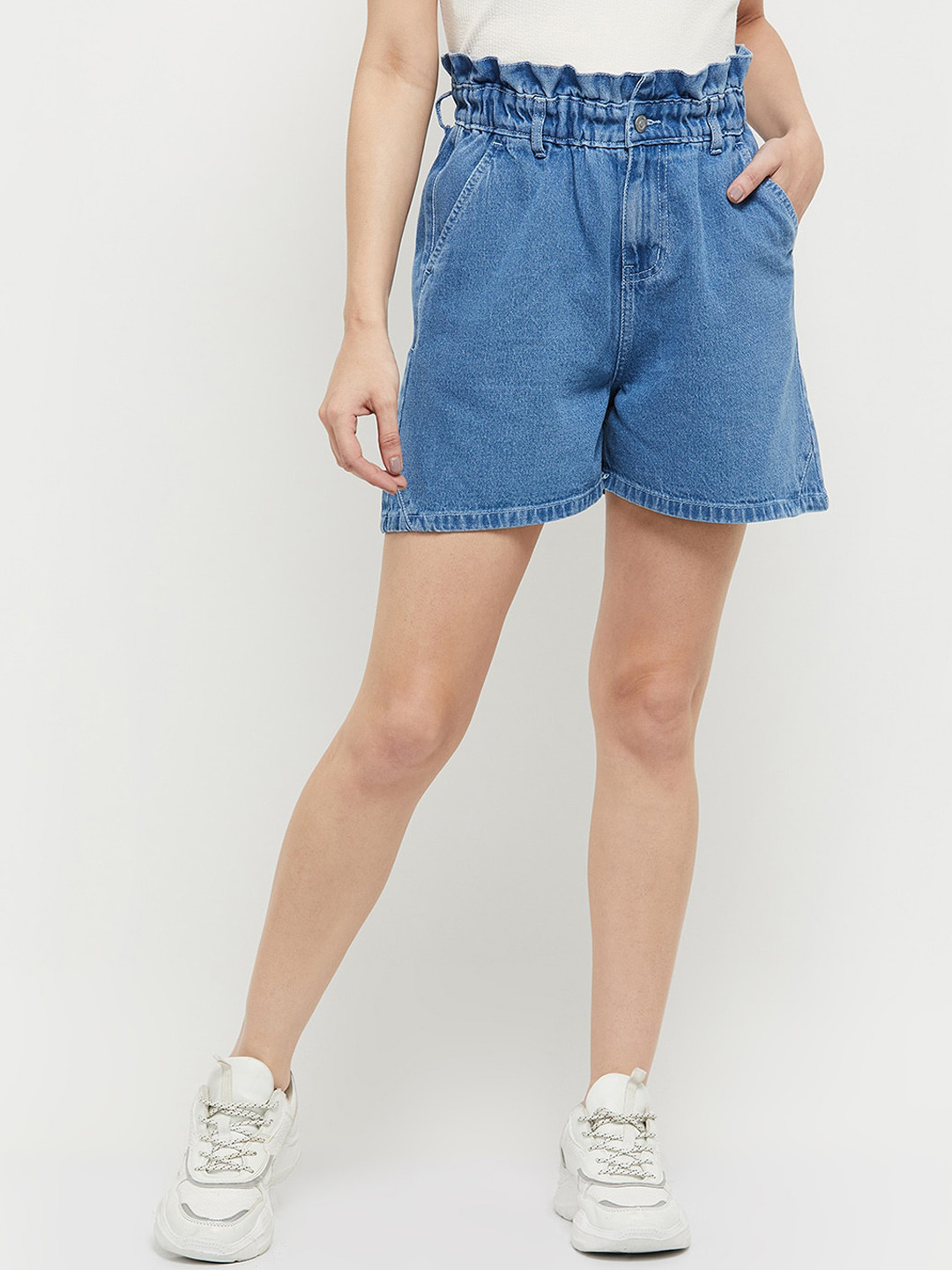 

max Women Blue Denim Shorts