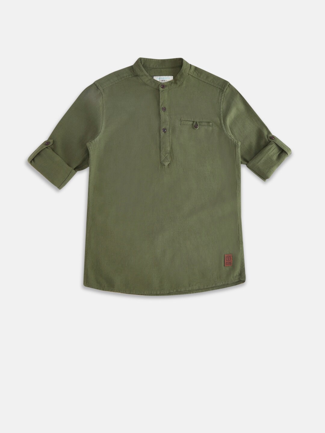 

Pantaloons Junior Boys Olive Green Casual Shirt